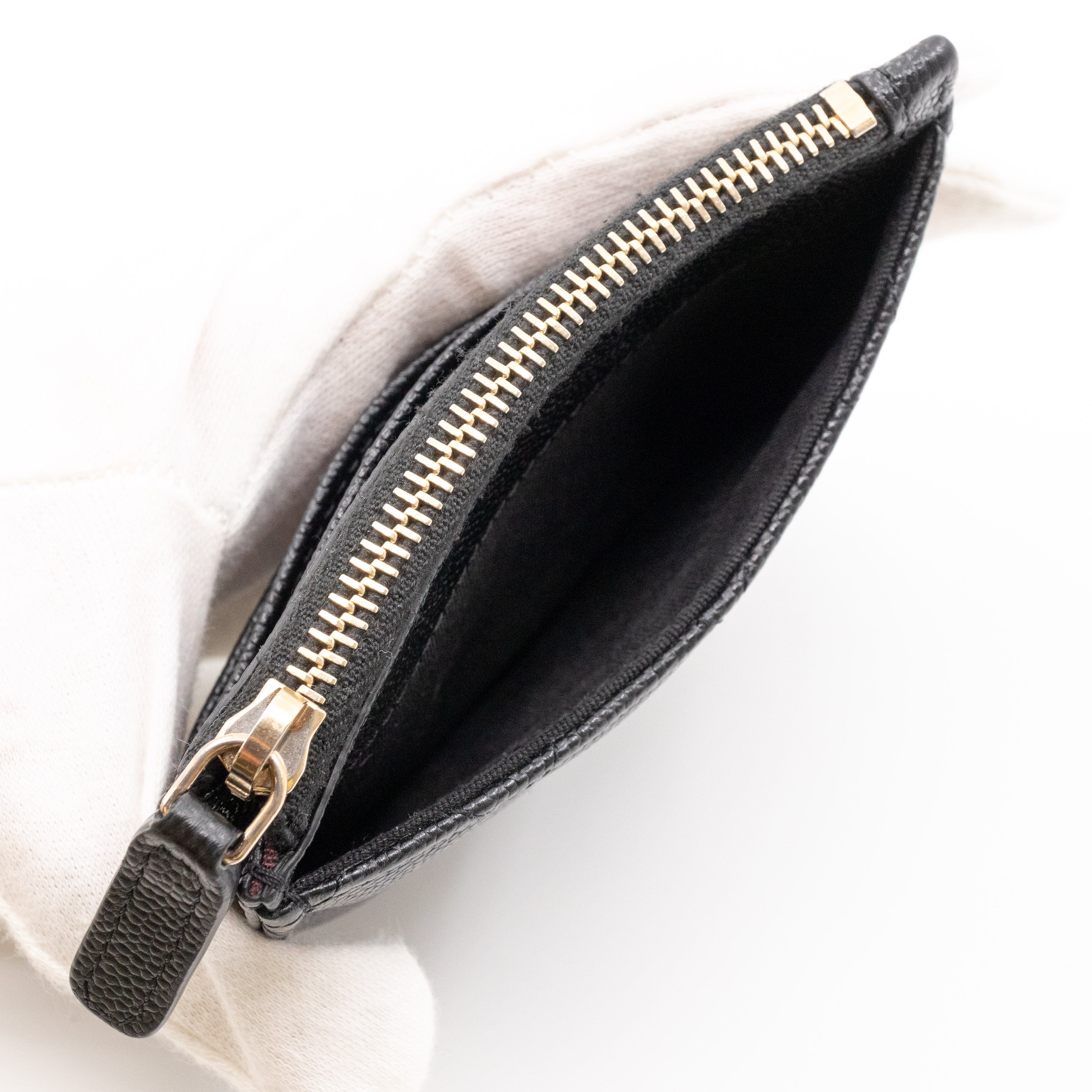 Zipped Card Holder Black Caviar