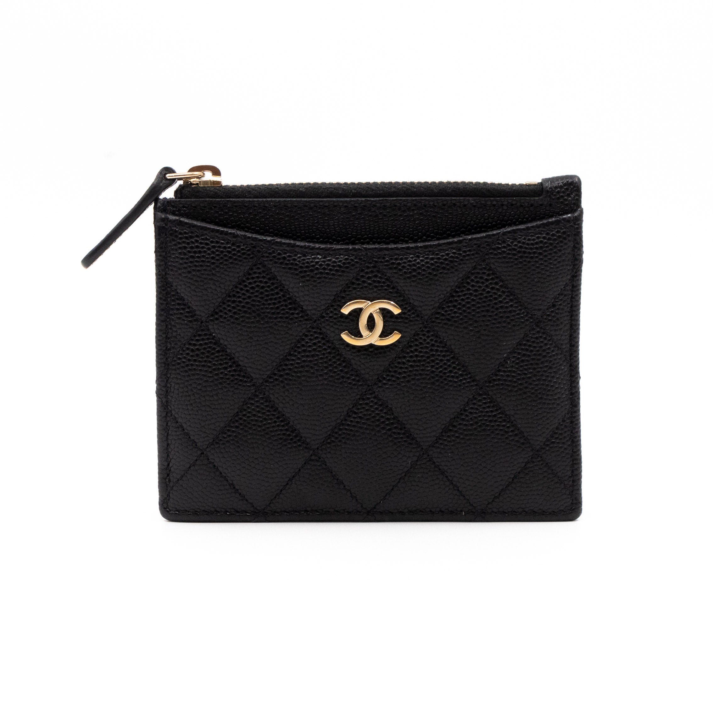 Zipped Card Holder Black Caviar