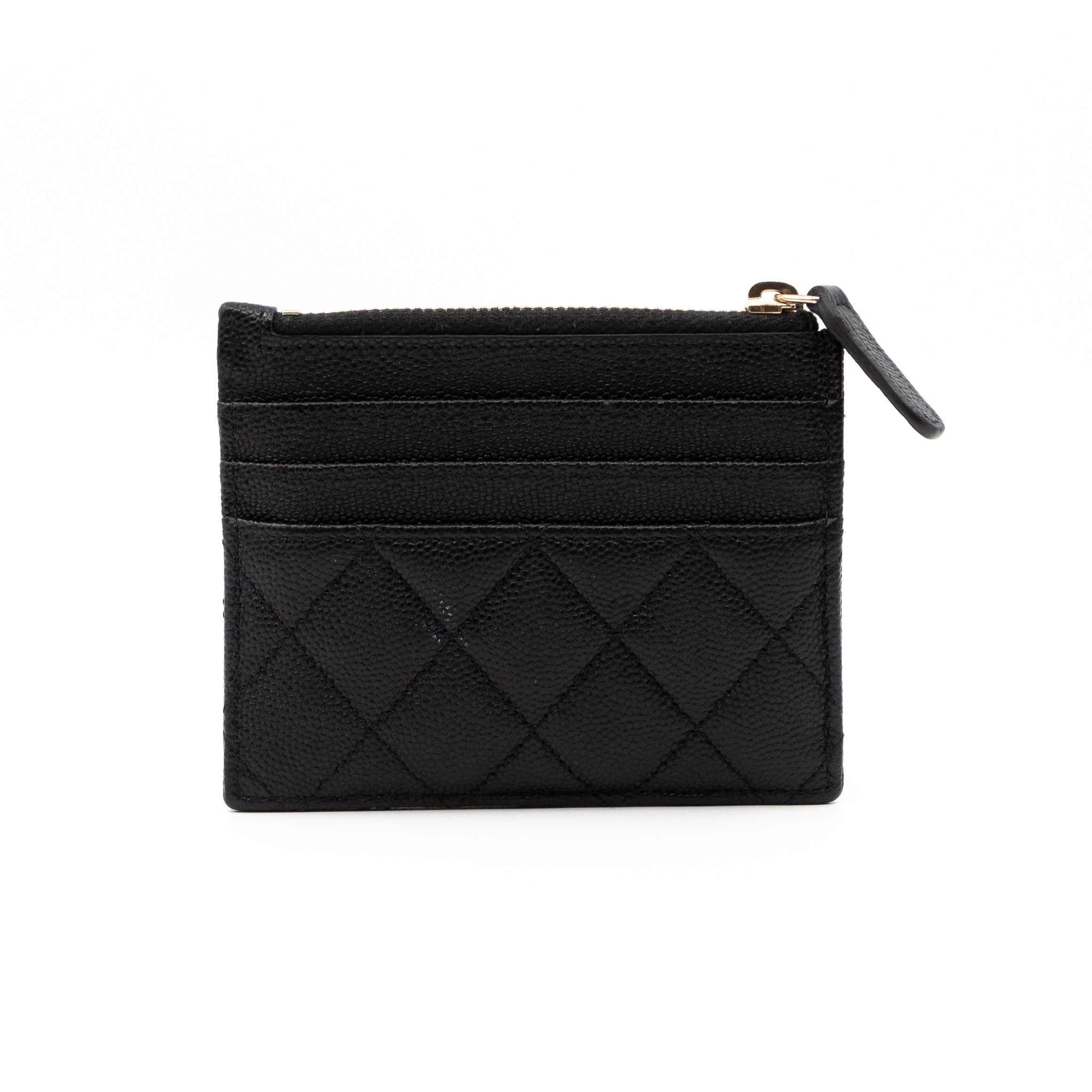 Zipped Card Holder Black Caviar