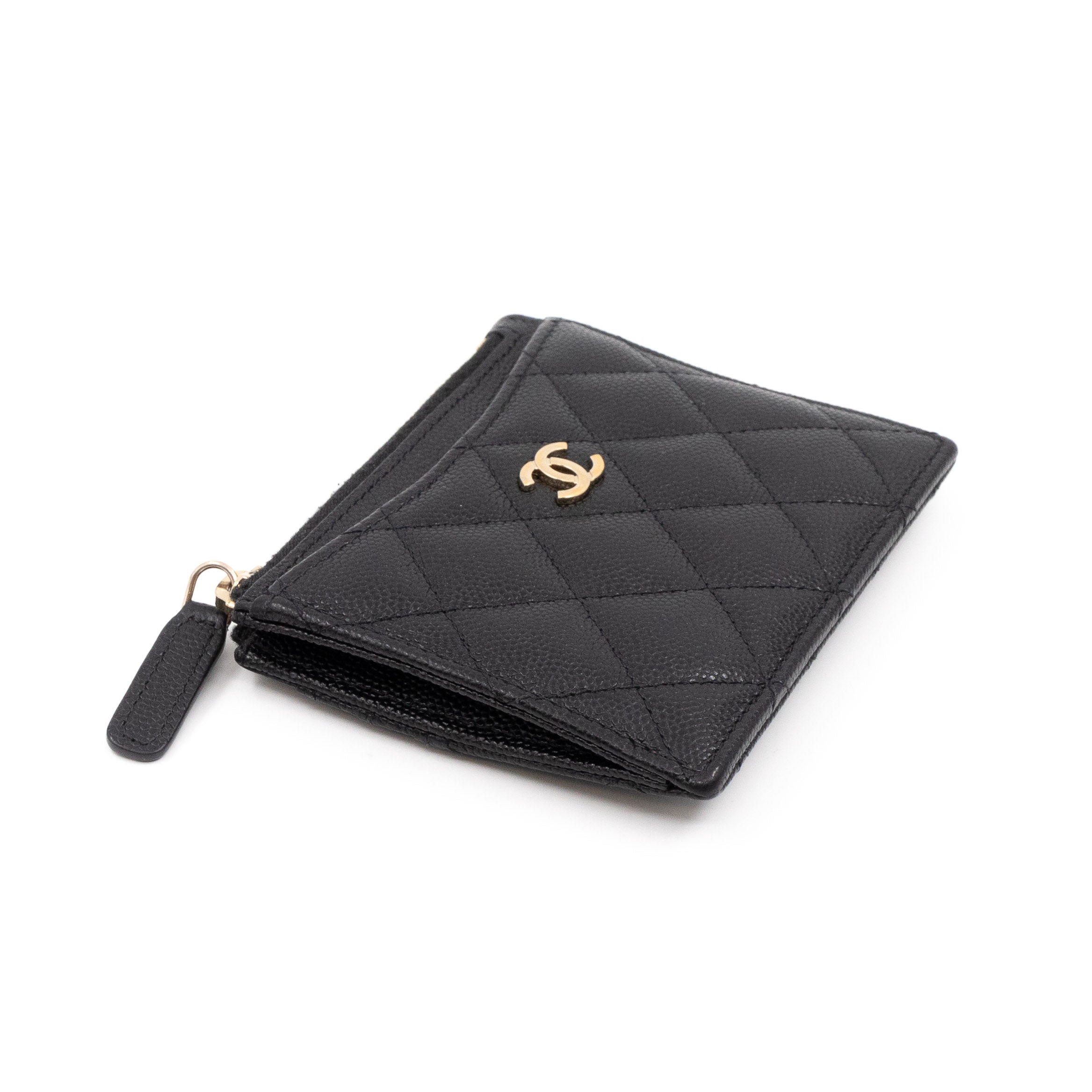 Zipped Card Holder Black Caviar