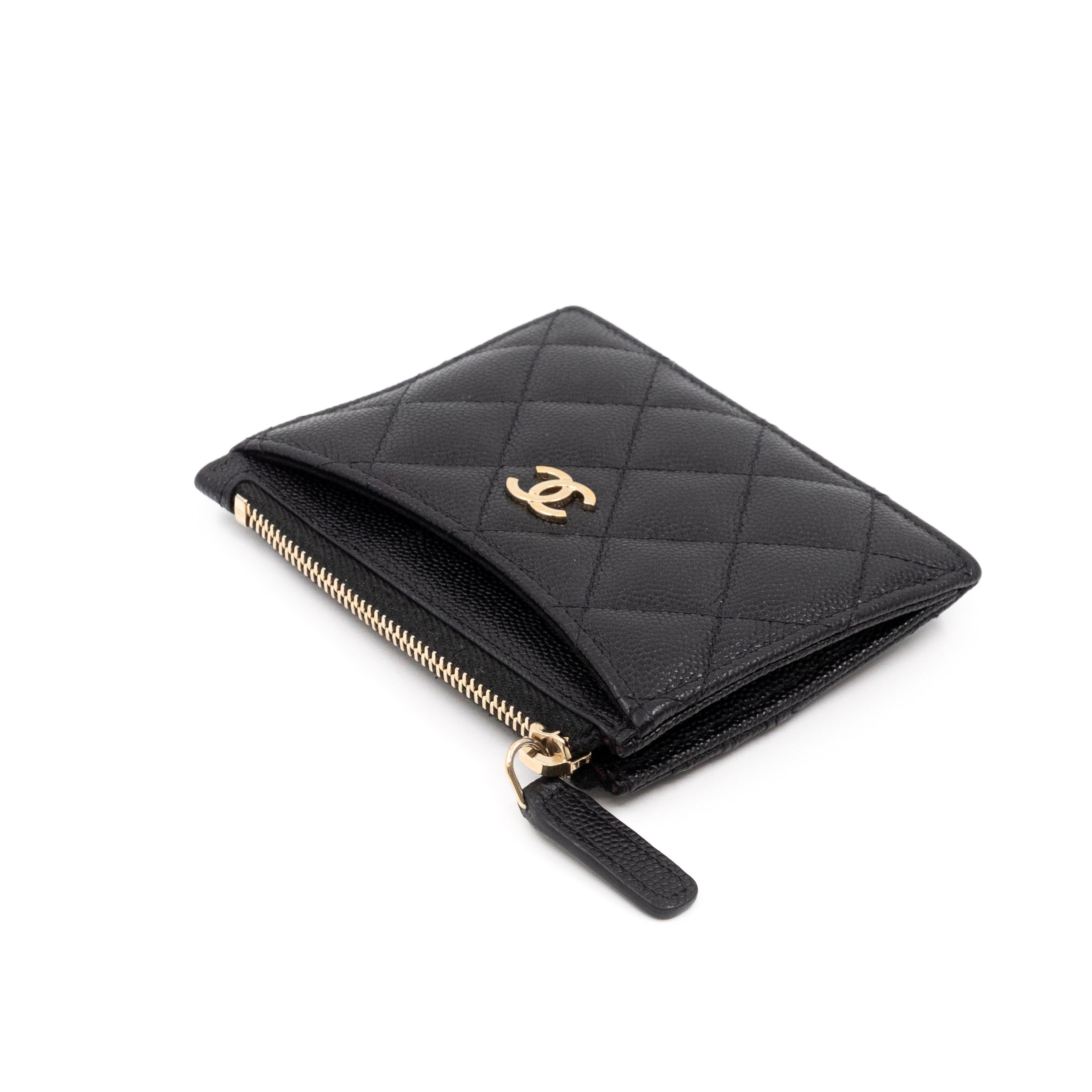 Zipped Card Holder Black Caviar