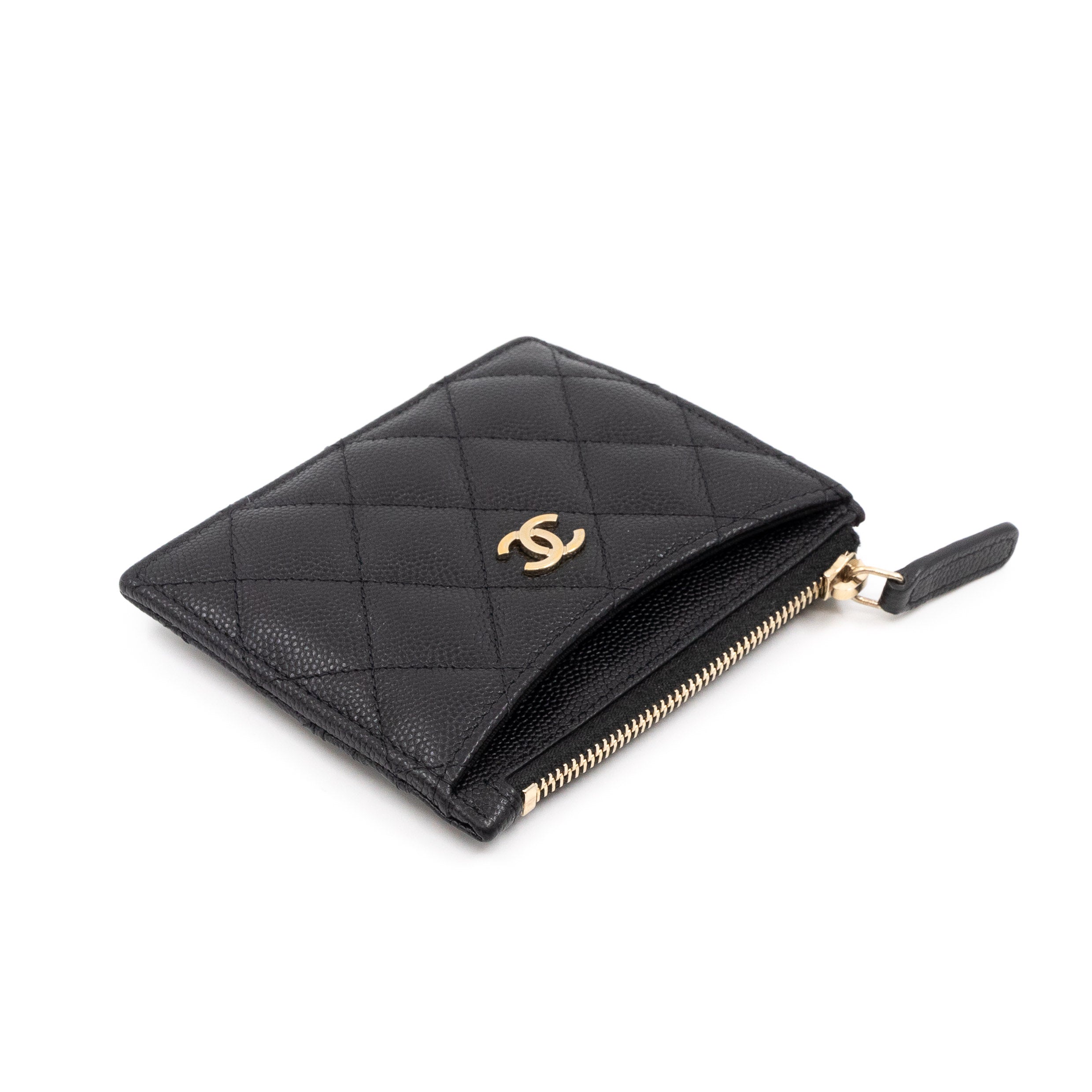 Zipped Card Holder Black Caviar