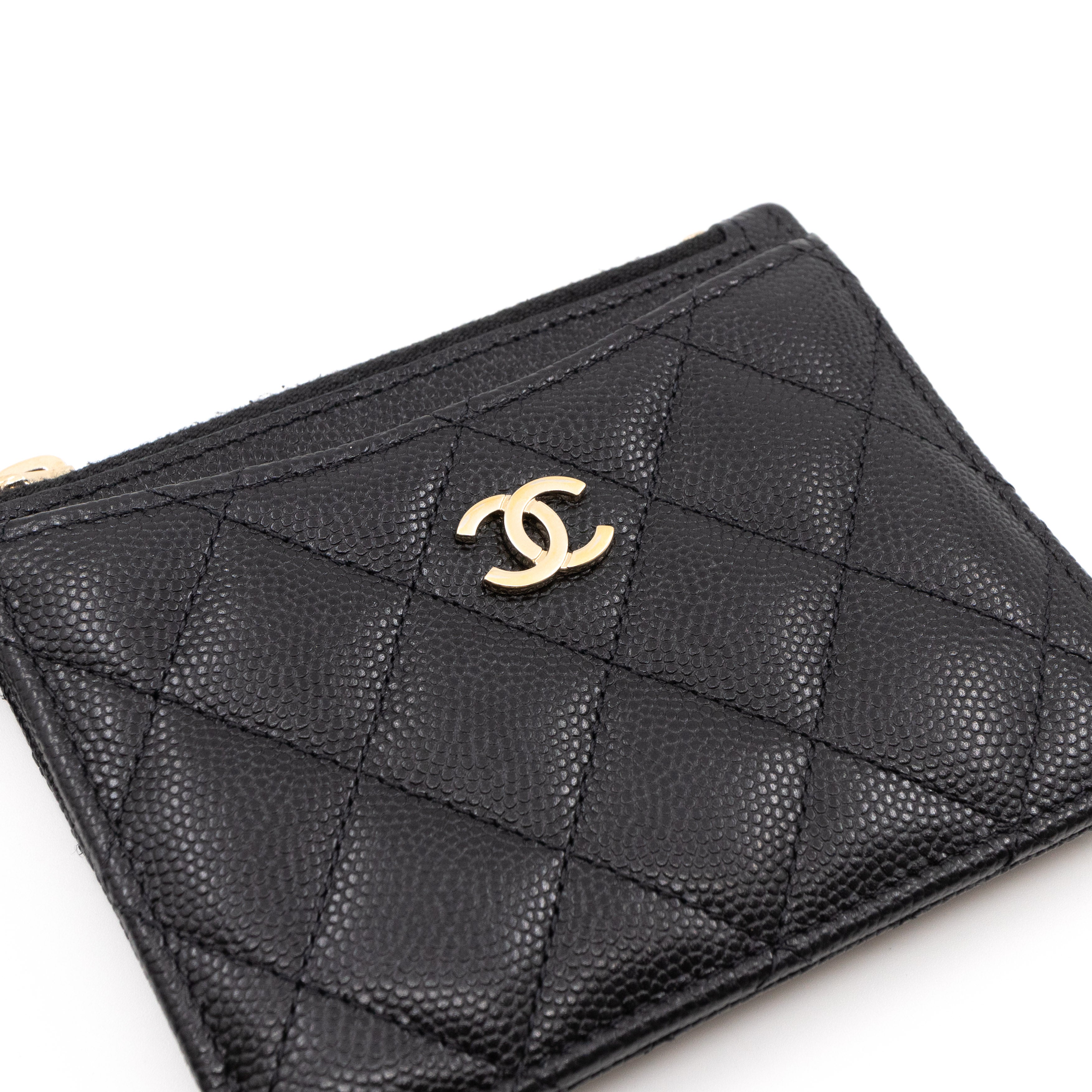 Zipped Card Holder Black Caviar