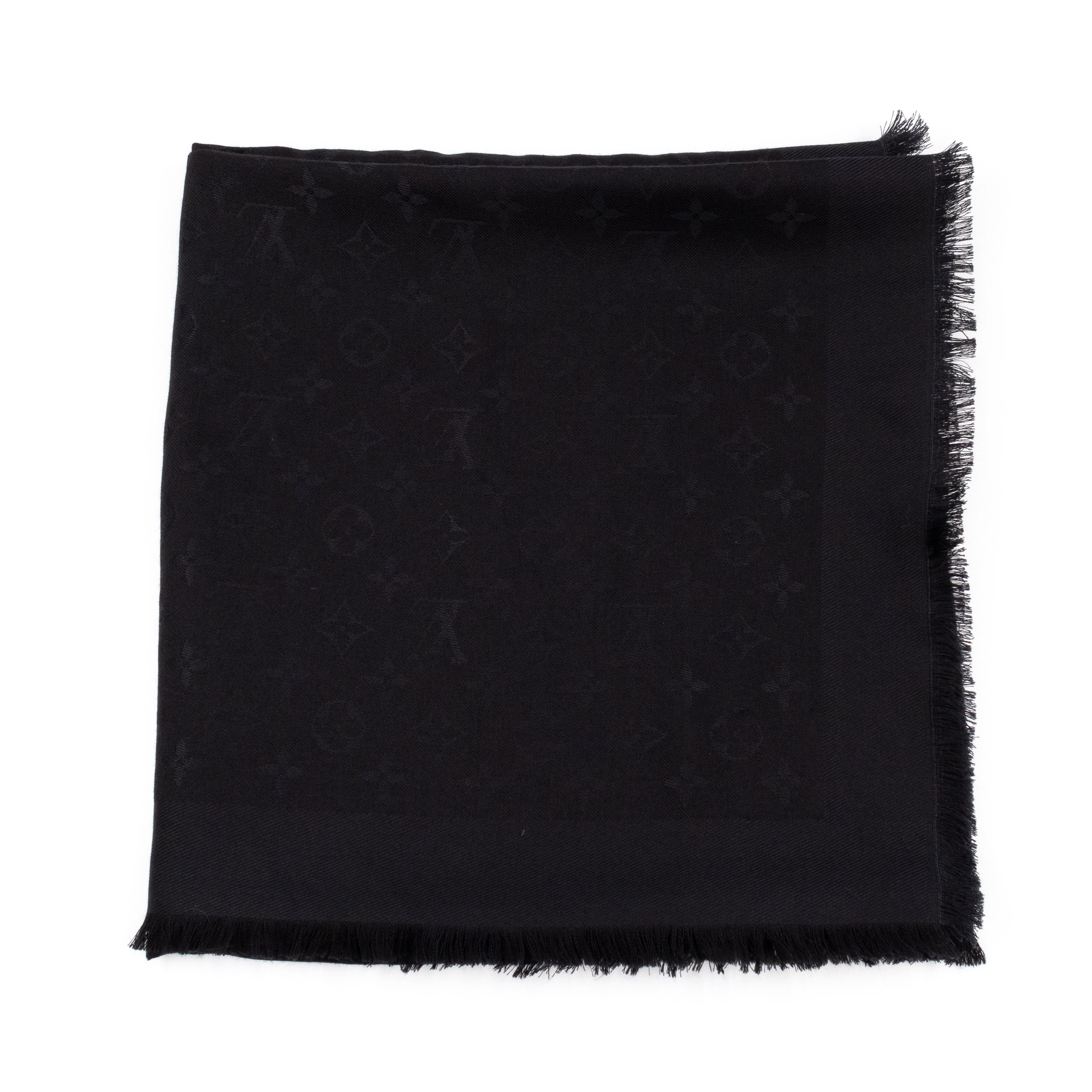 Monogram Shawl Black