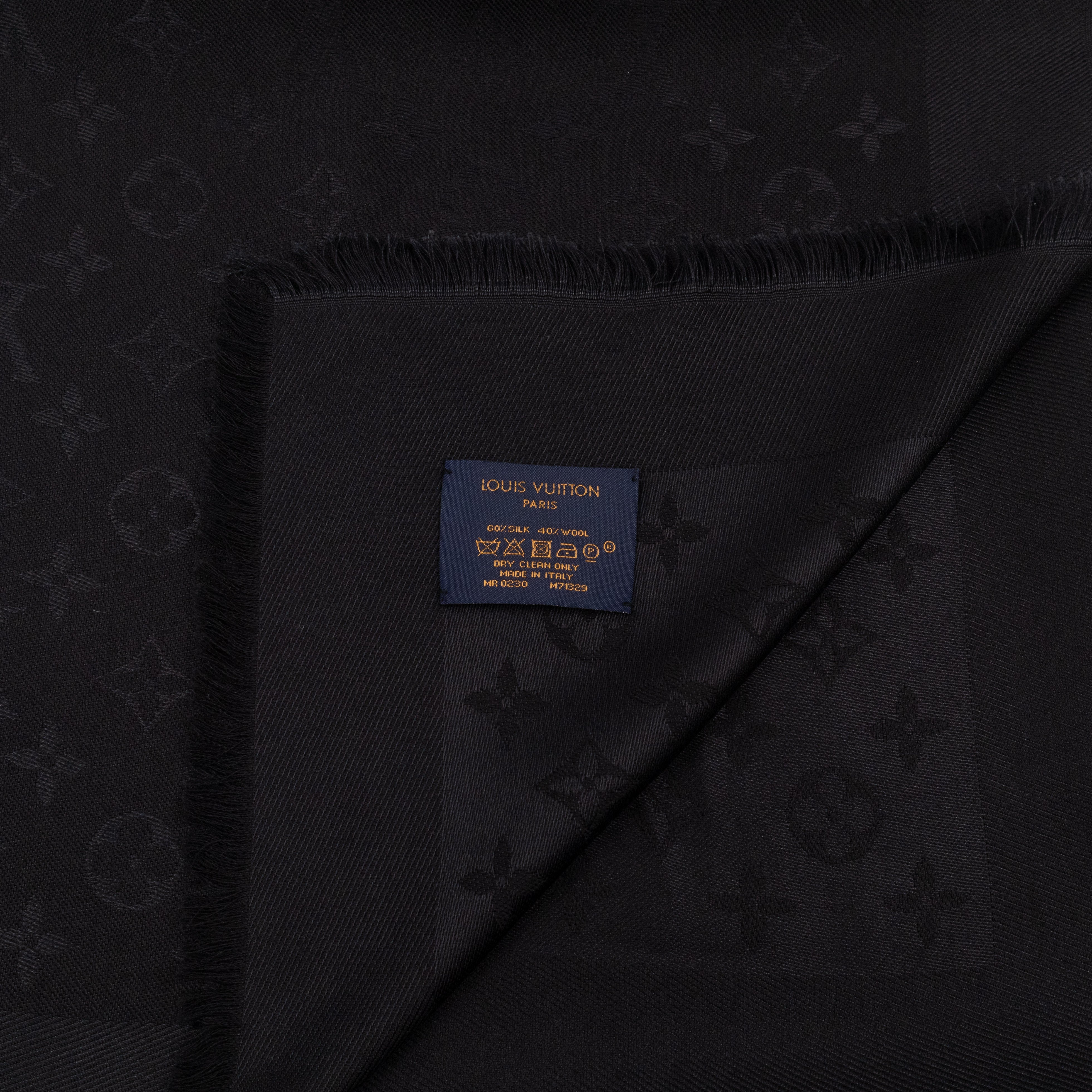 Monogram Shawl Black