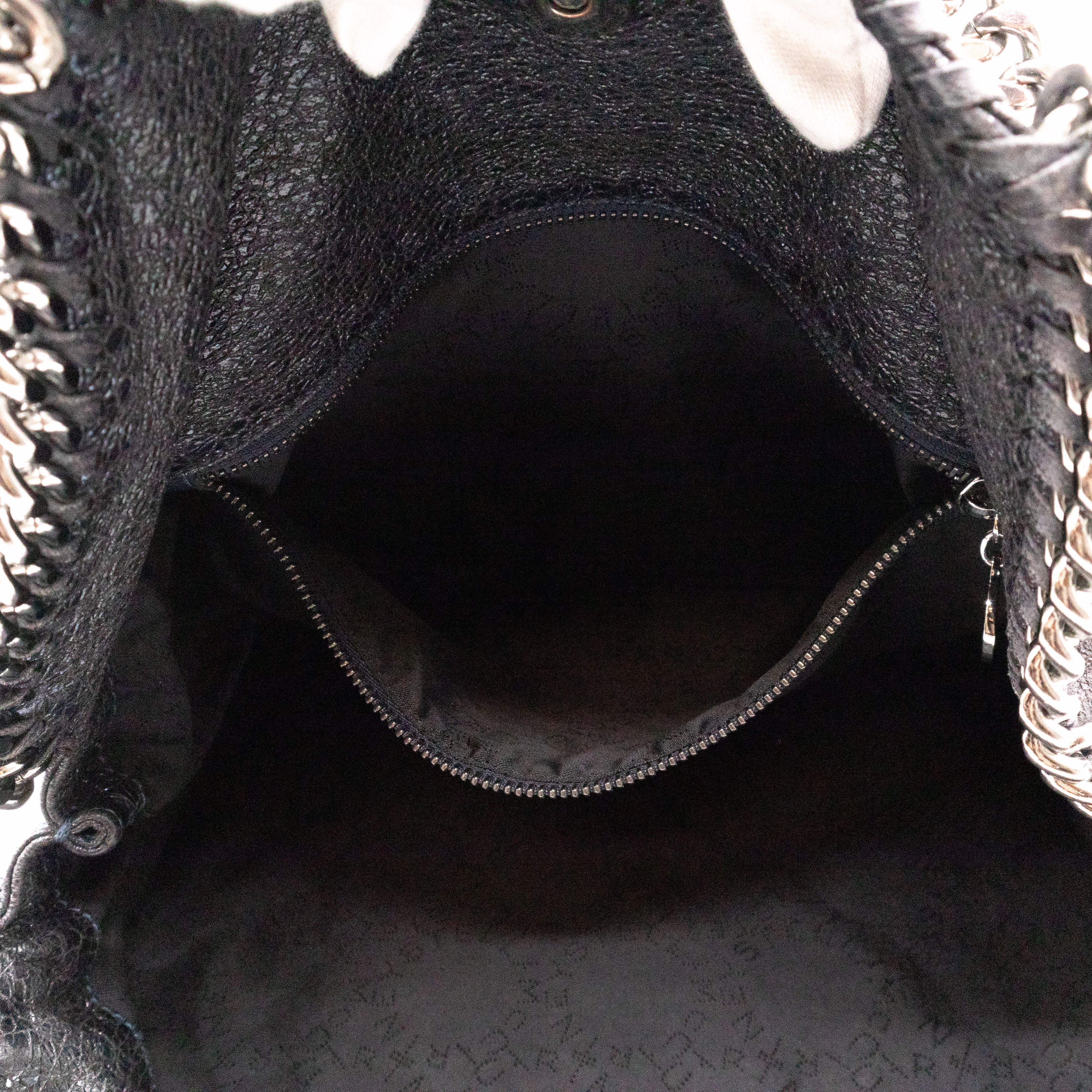 Falabella Fold Over Tote Blue Silver