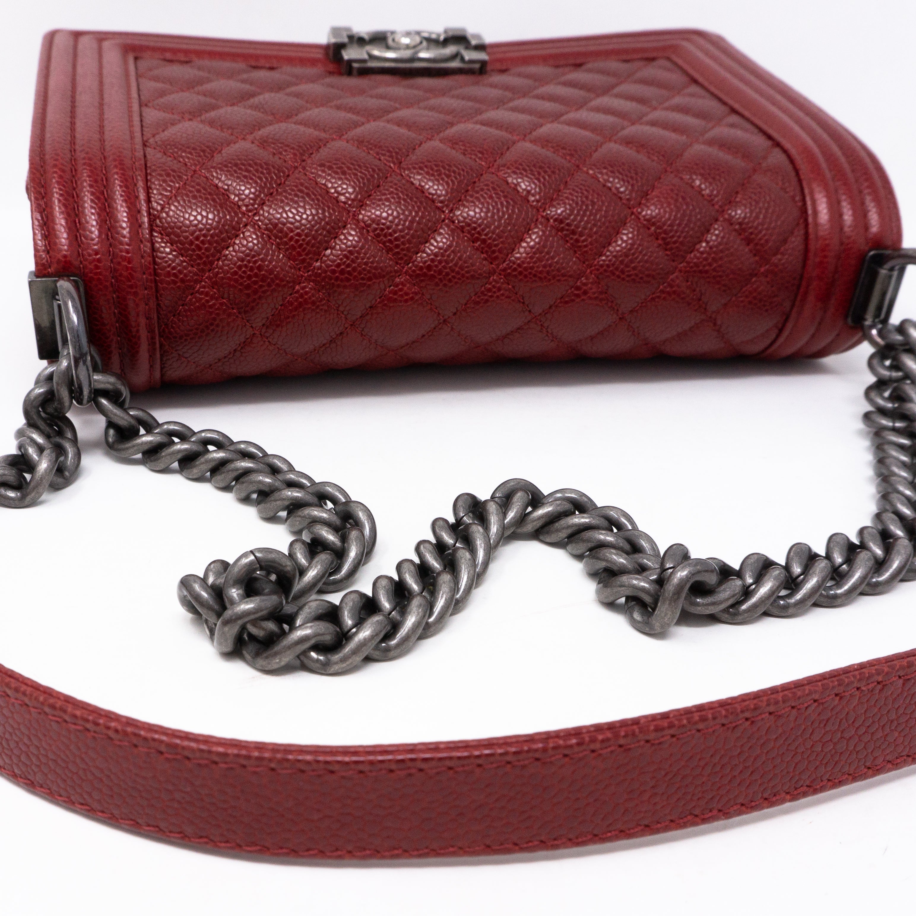 Boy Medium Dark Red Caviar Ruthenium