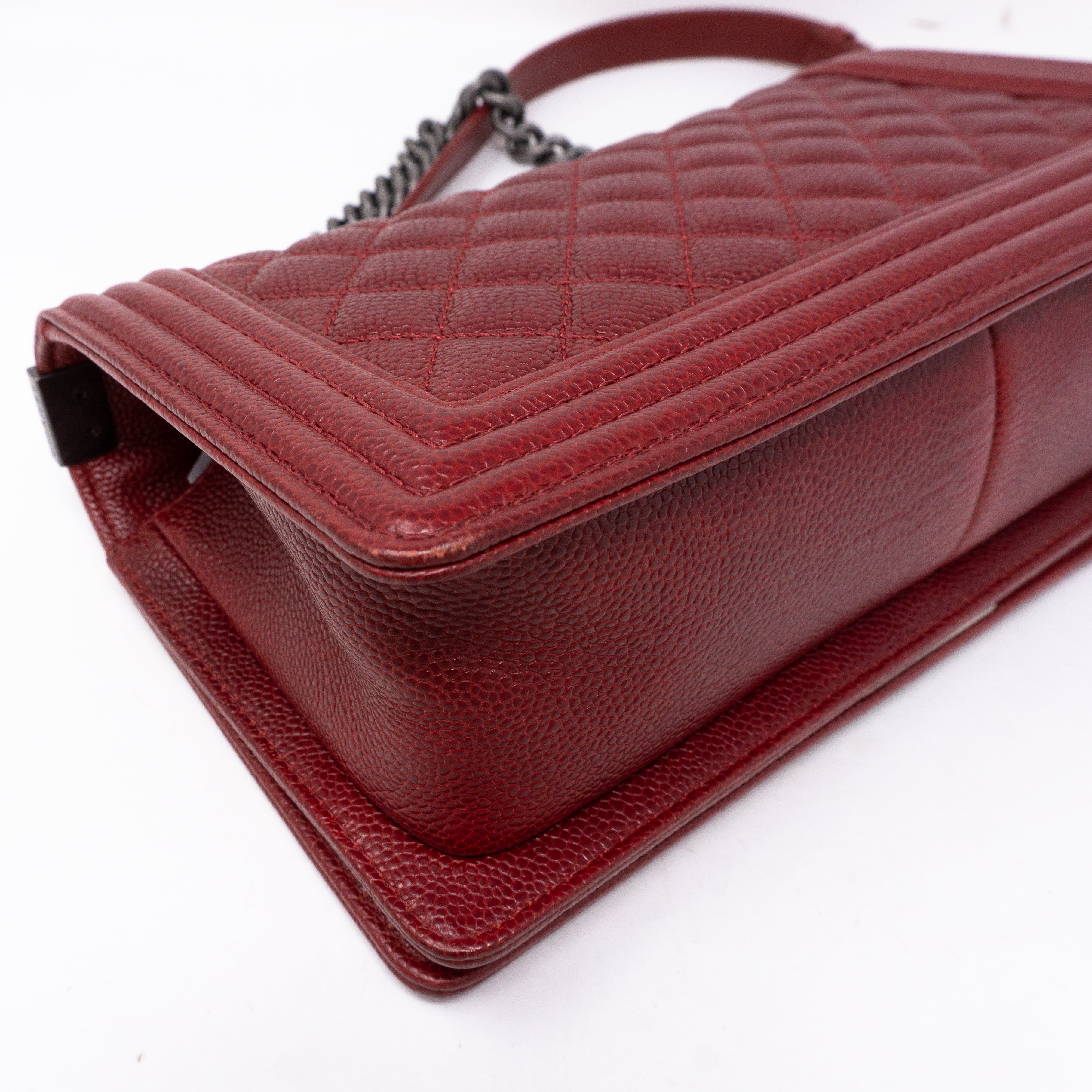 Boy Medium Dark Red Caviar Ruthenium