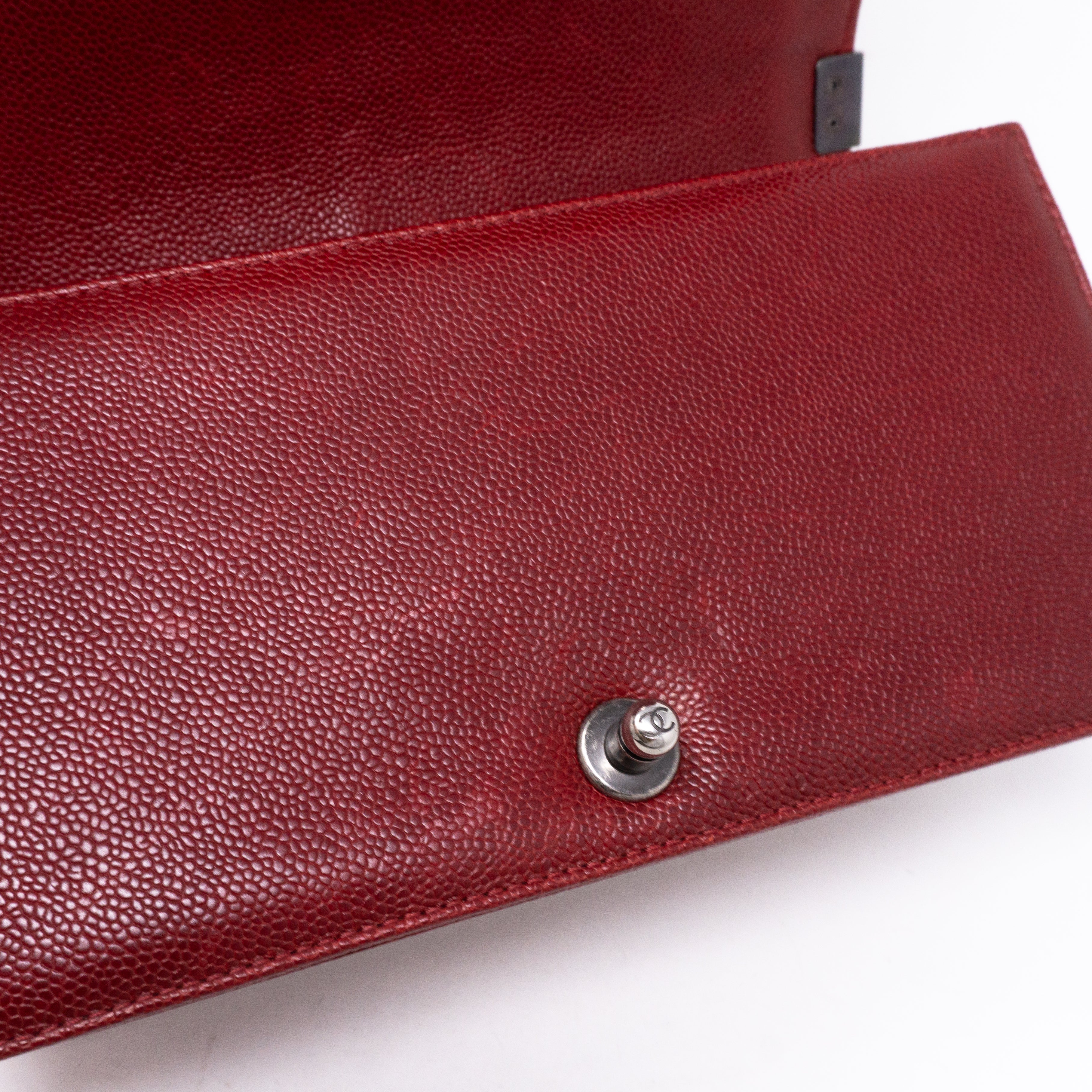 Boy Medium Dark Red Caviar Ruthenium