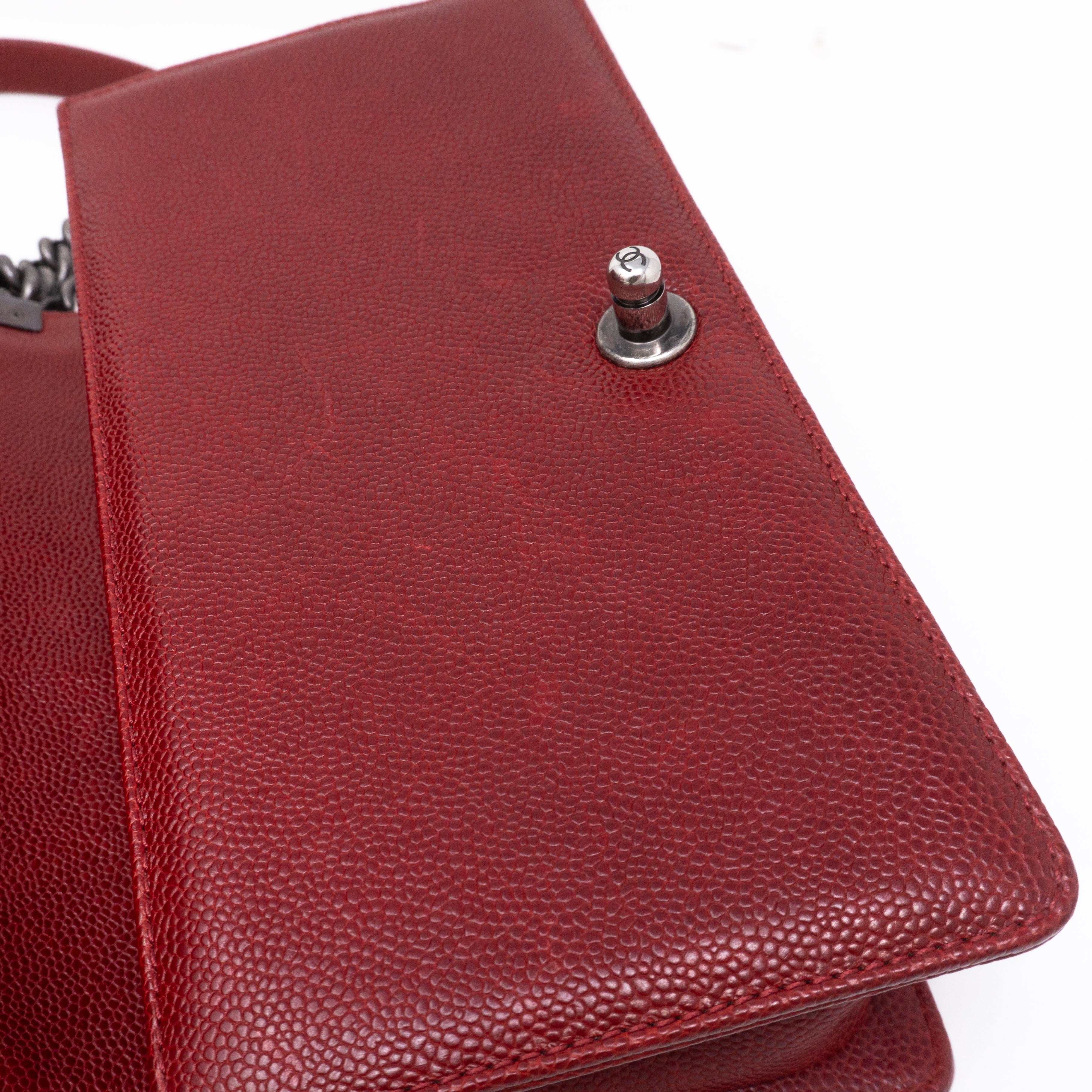 Boy Medium Dark Red Caviar Ruthenium