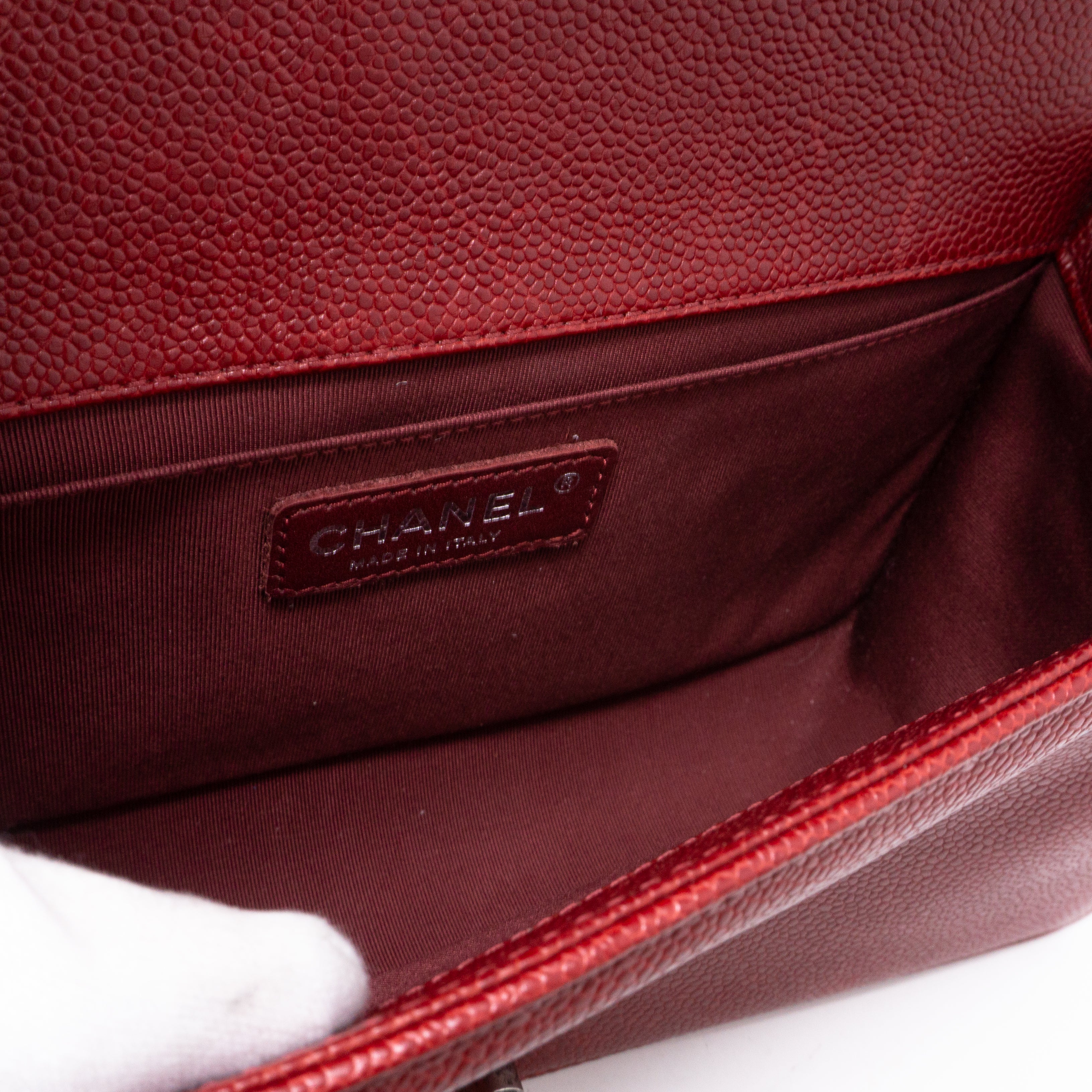 Boy Medium Dark Red Caviar Ruthenium