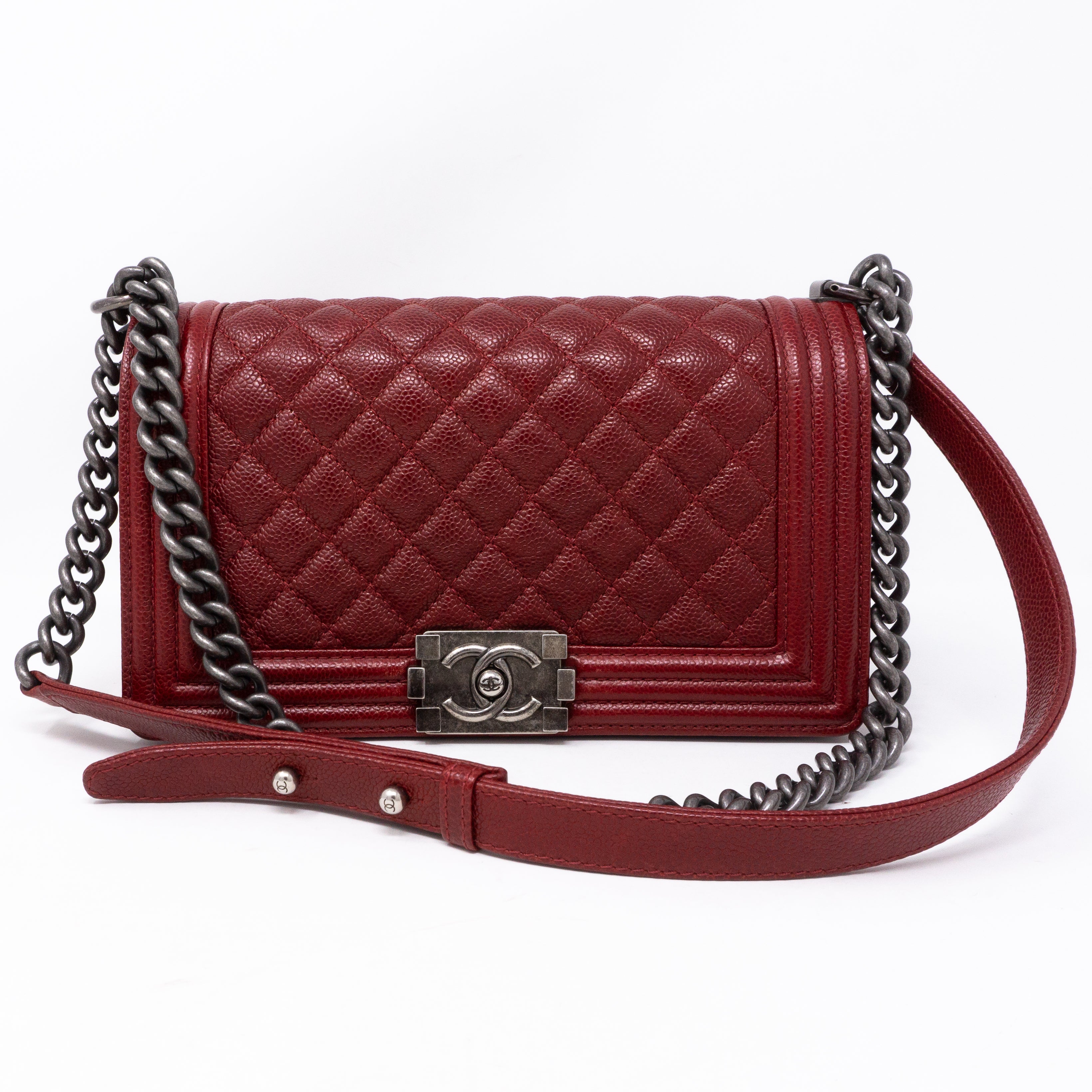 Boy Medium Dark Red Caviar Ruthenium