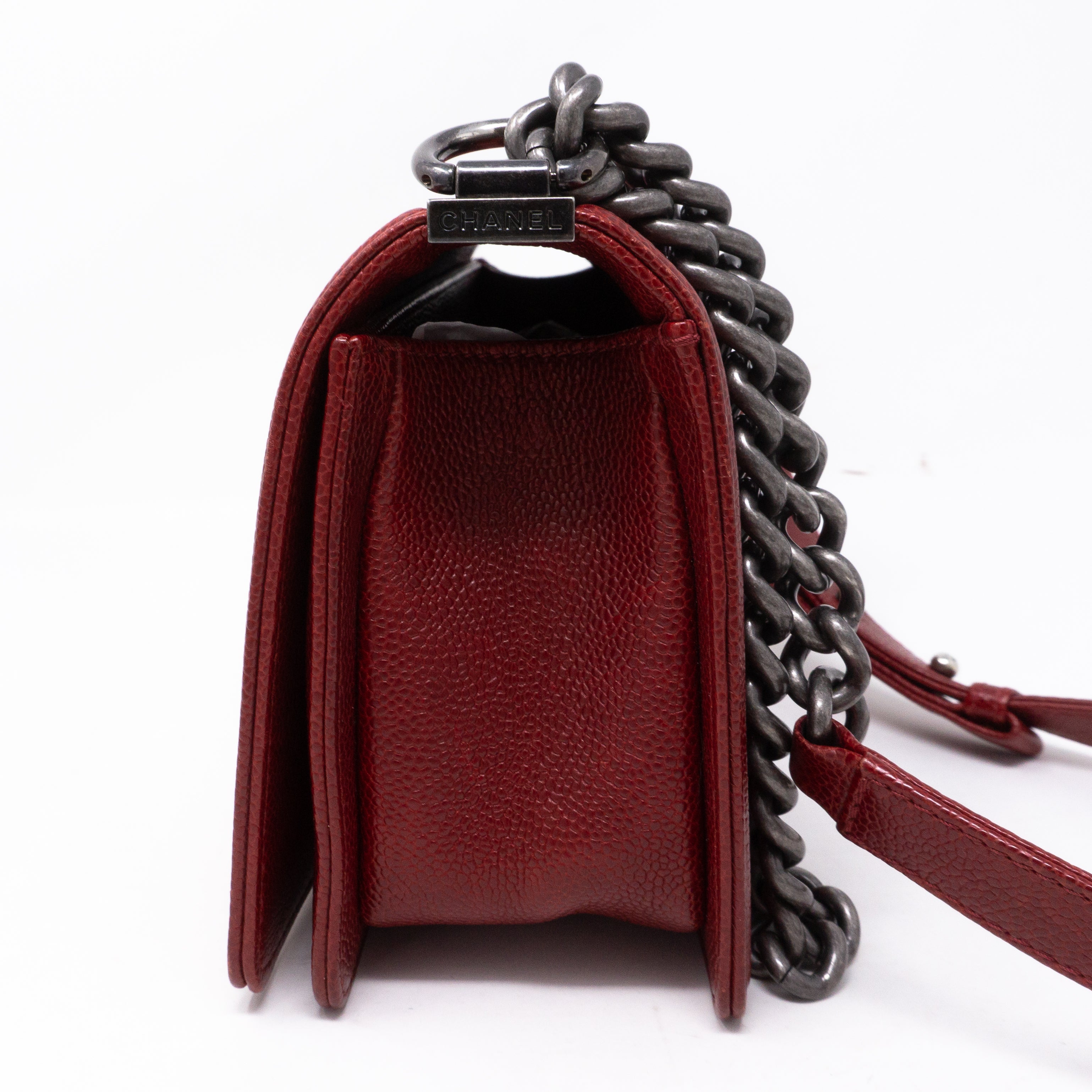 Boy Medium Dark Red Caviar Ruthenium