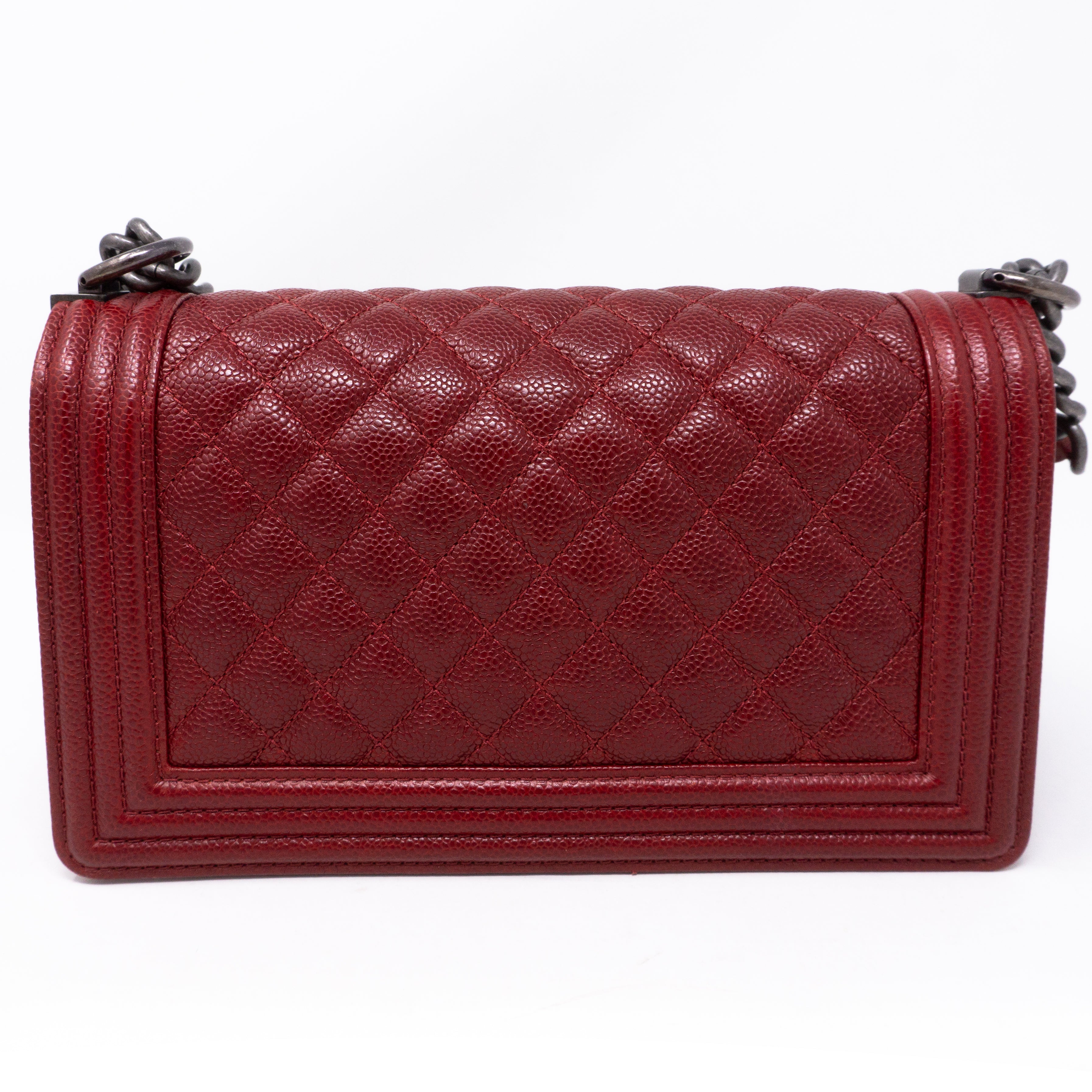 Boy Medium Dark Red Caviar Ruthenium
