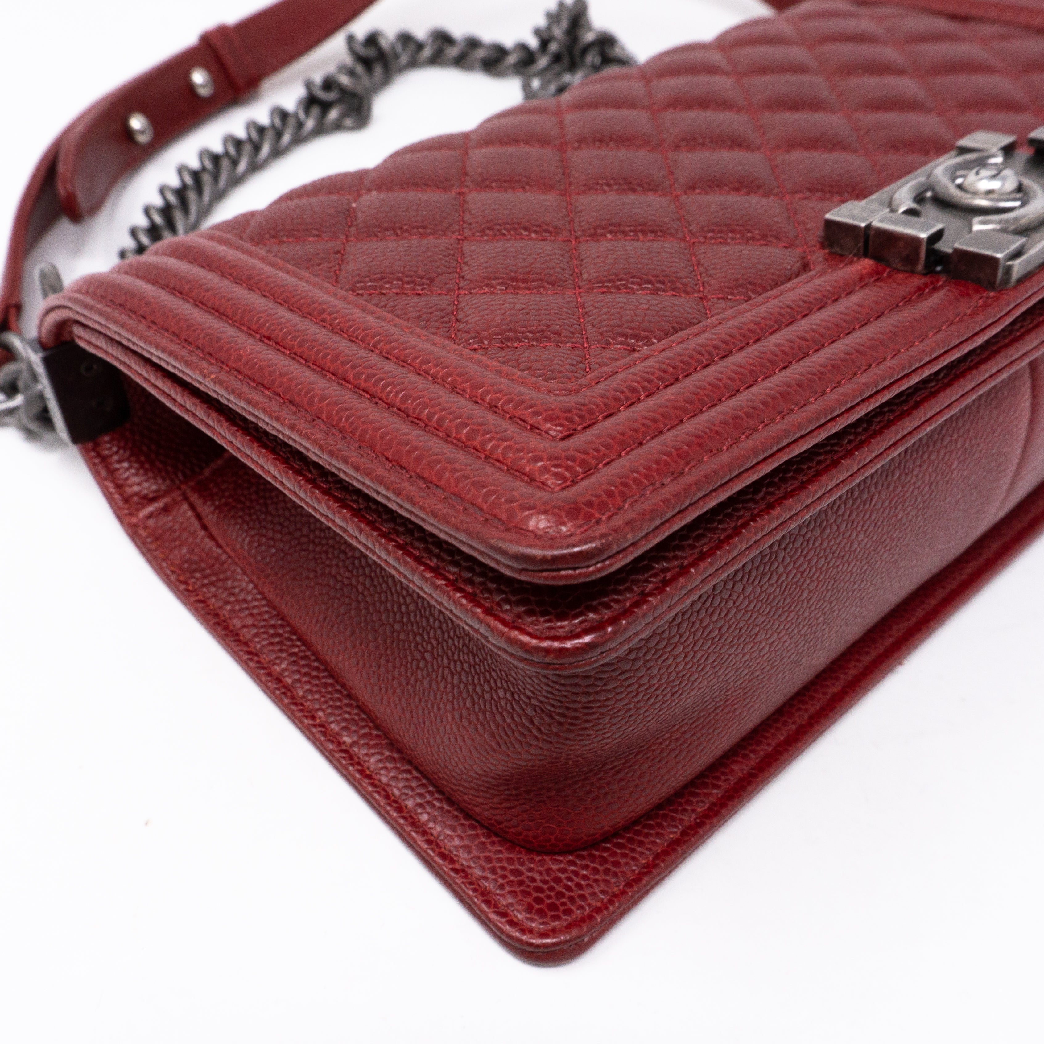 Boy Medium Dark Red Caviar Ruthenium