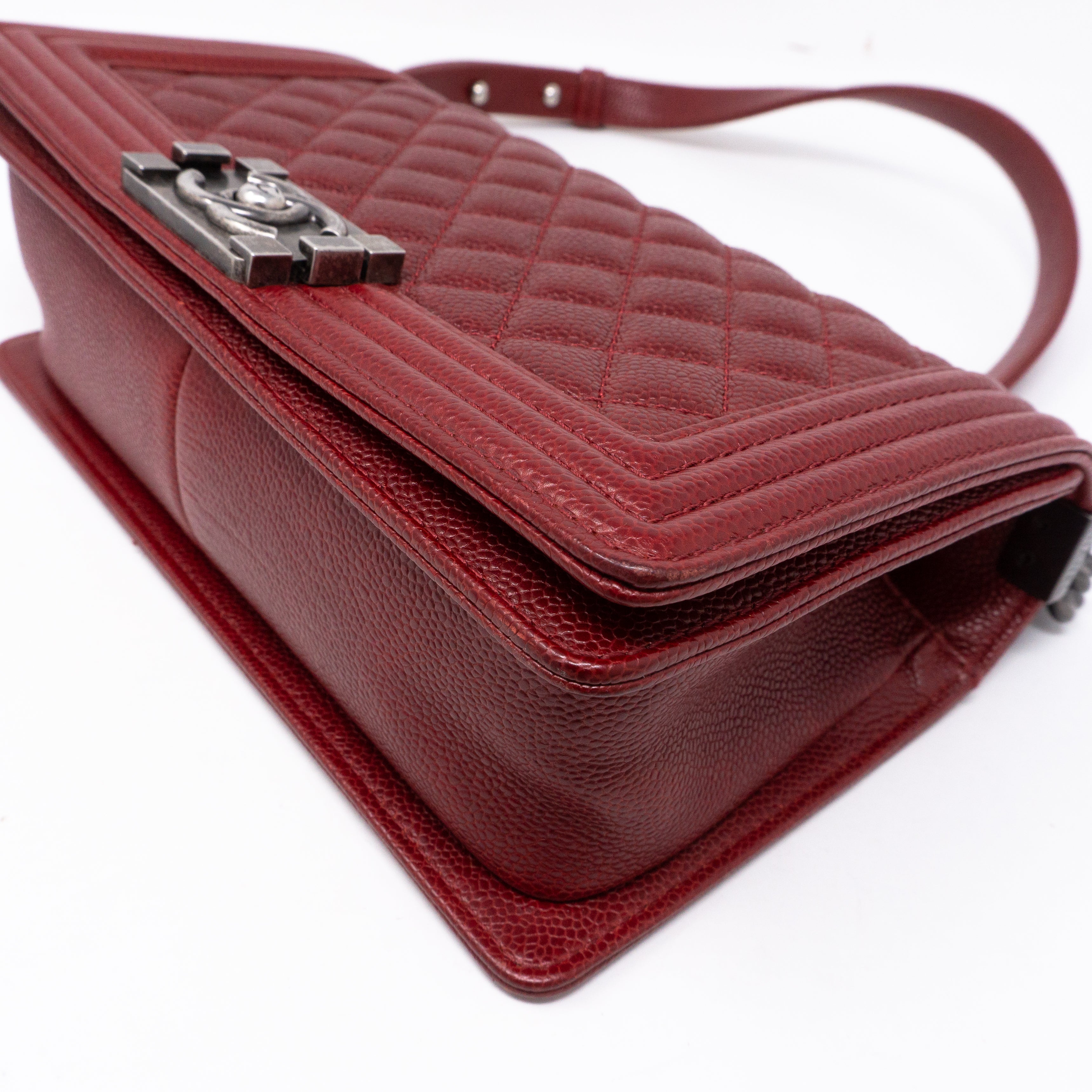 Boy Medium Dark Red Caviar Ruthenium