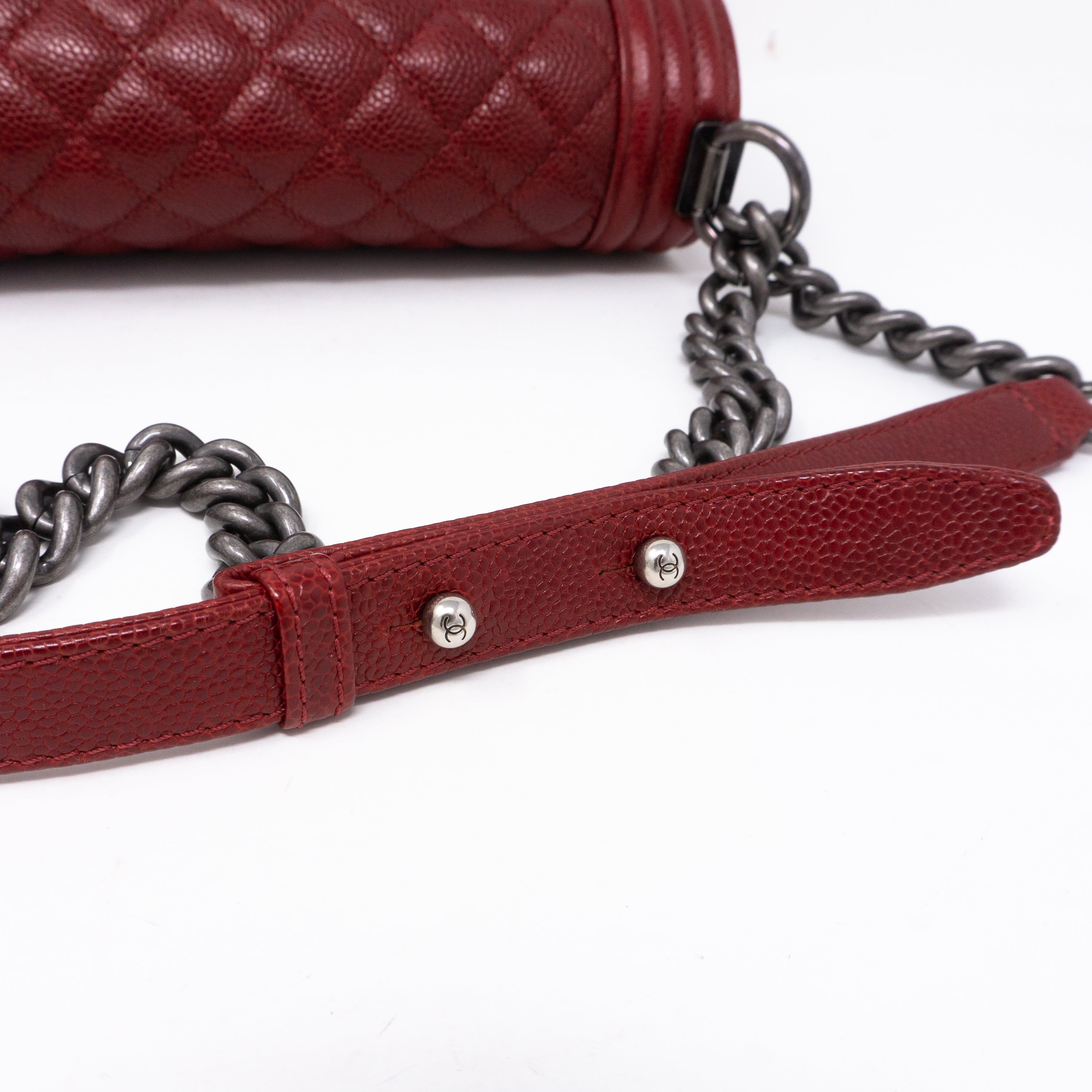 Boy Medium Dark Red Caviar Ruthenium