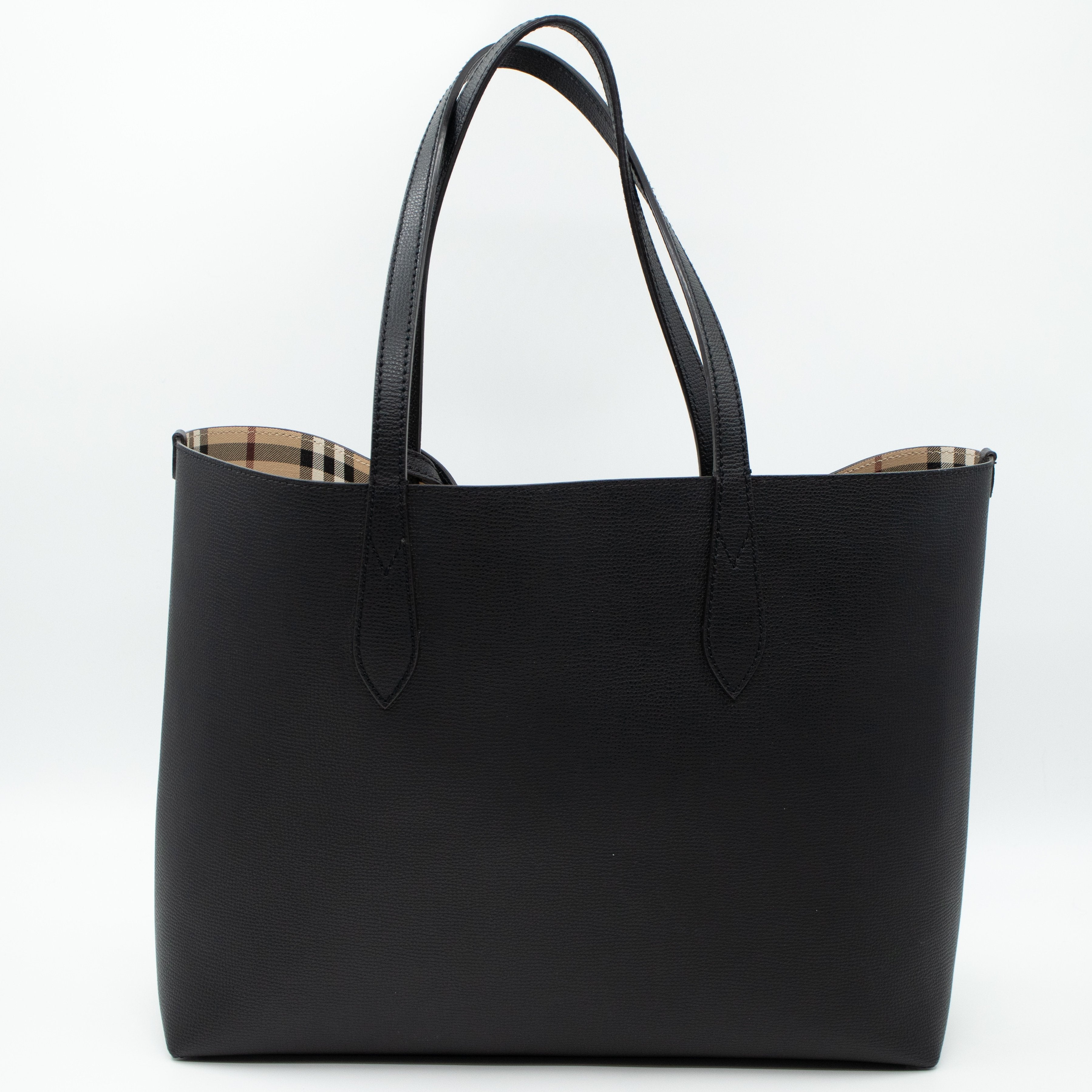 Medium Reversible Tote Haymarket Check & Black
