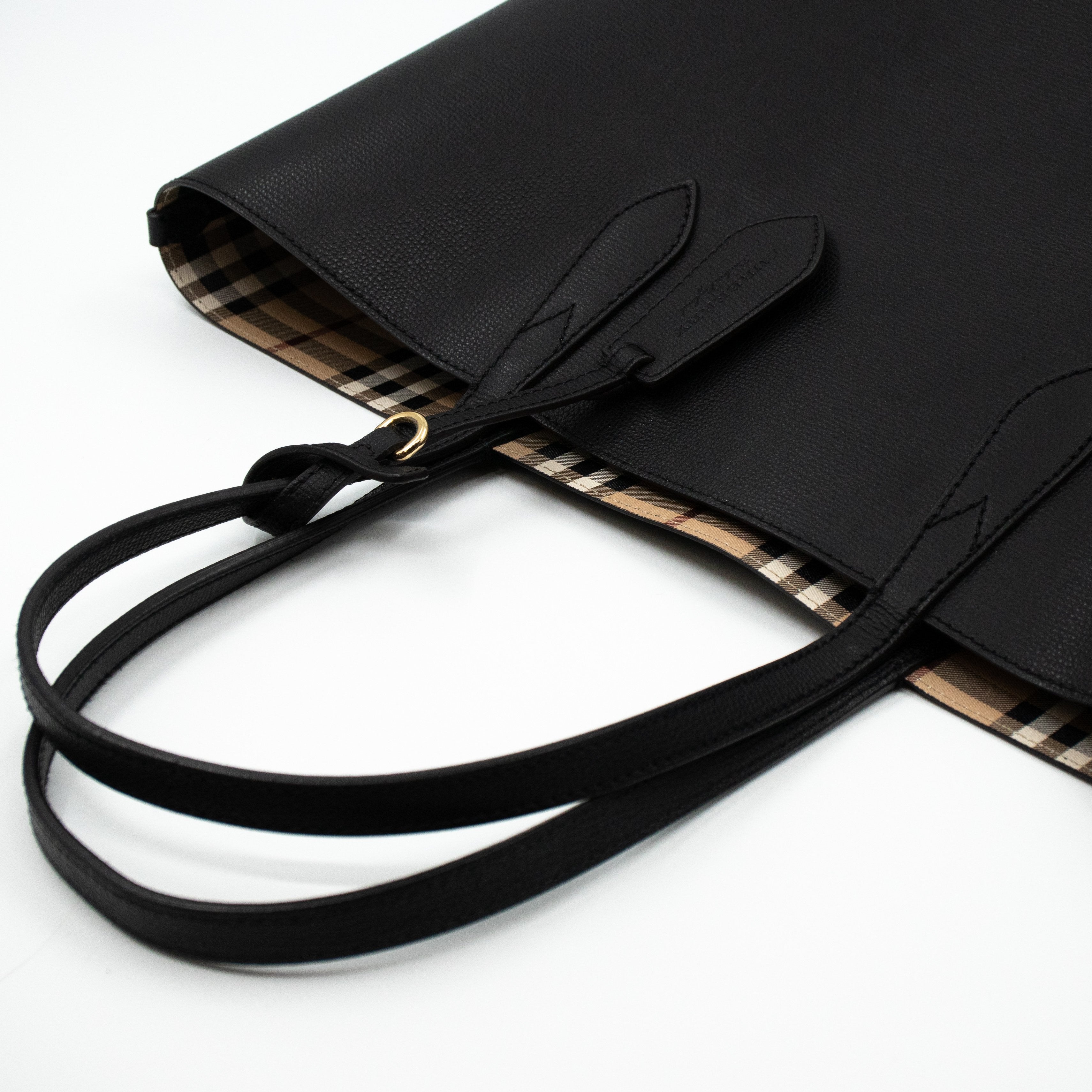 Medium Reversible Tote Haymarket Check & Black
