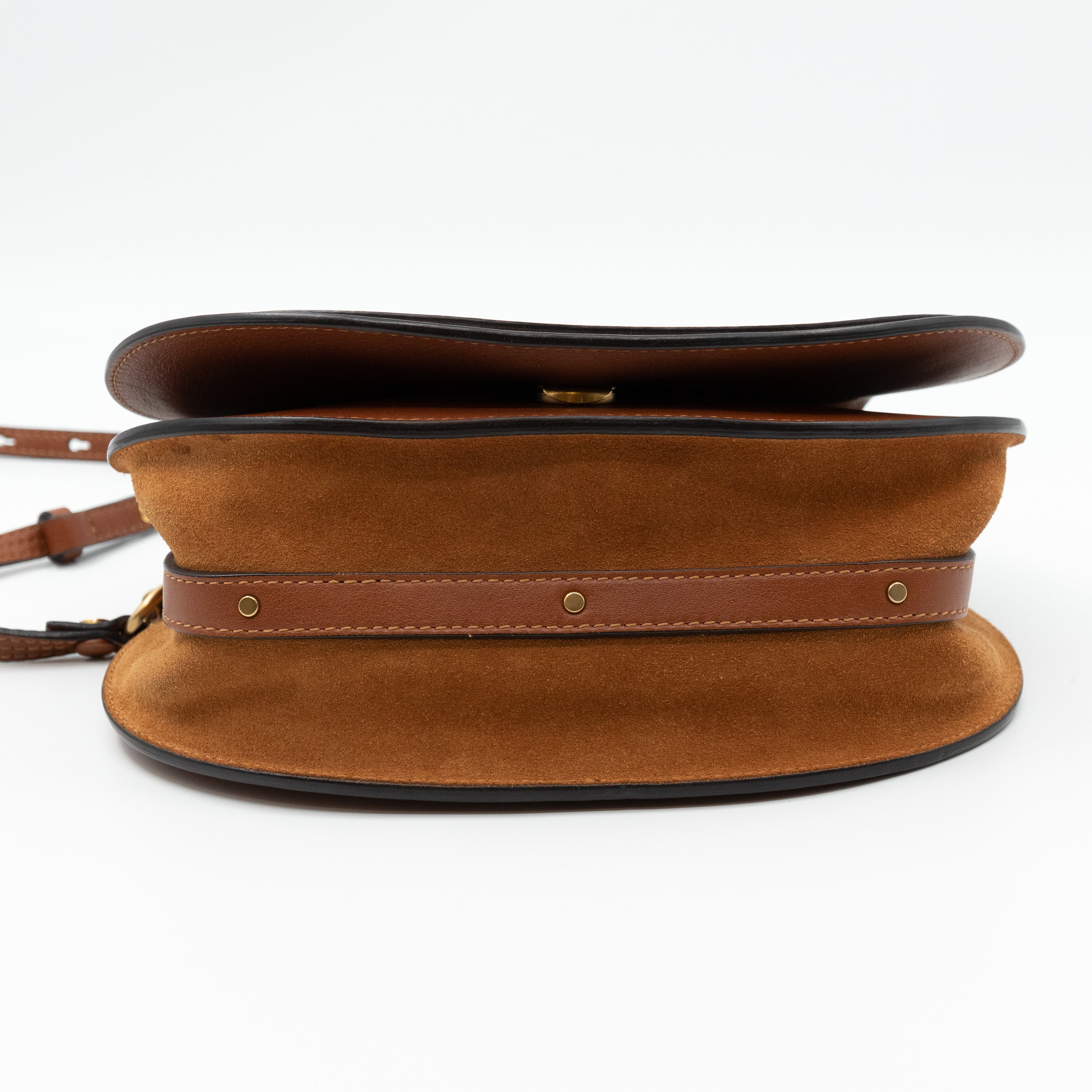 Medium Nile Bracelet Bag Brown Leather