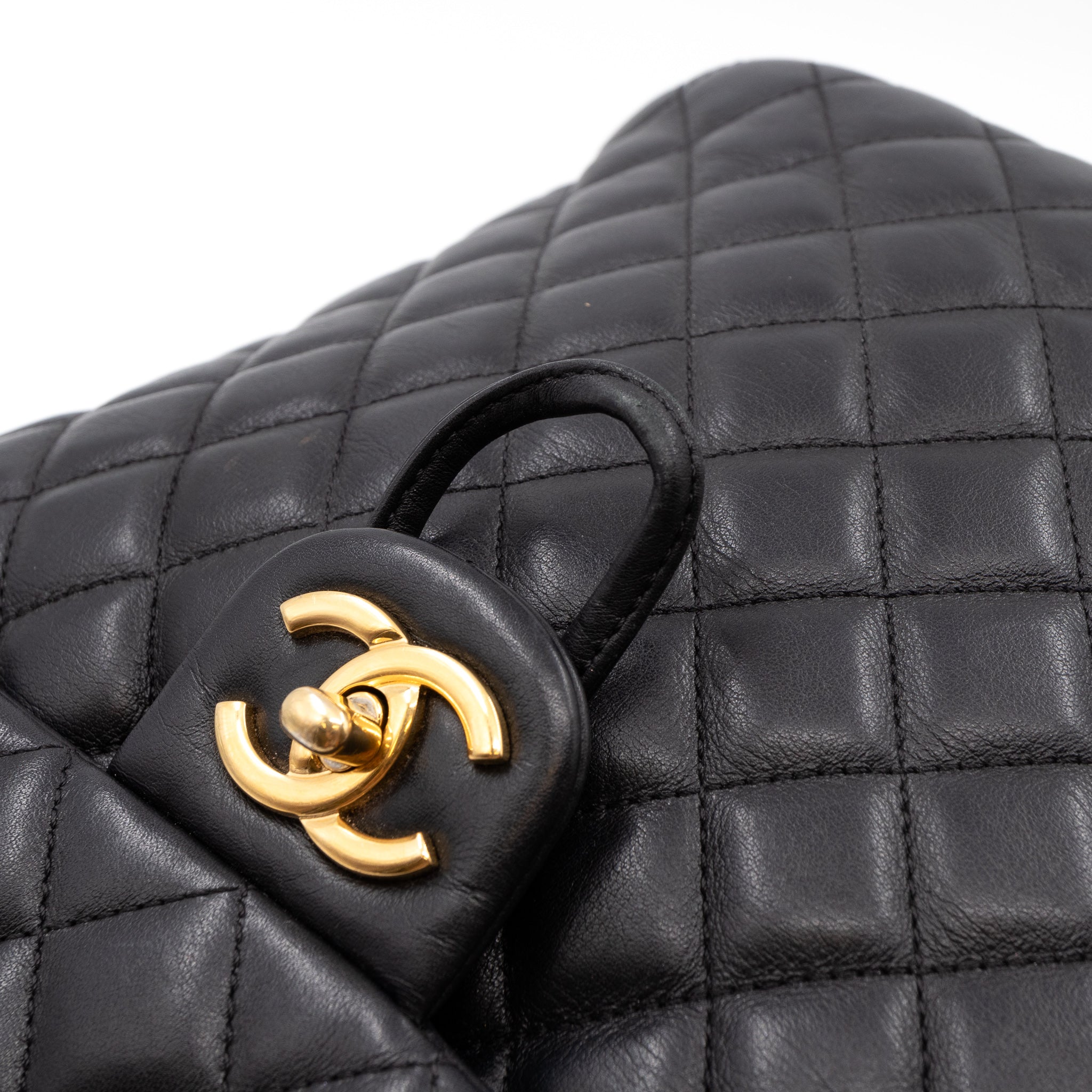 Urban Spirit Backpack Black Quilted Leather