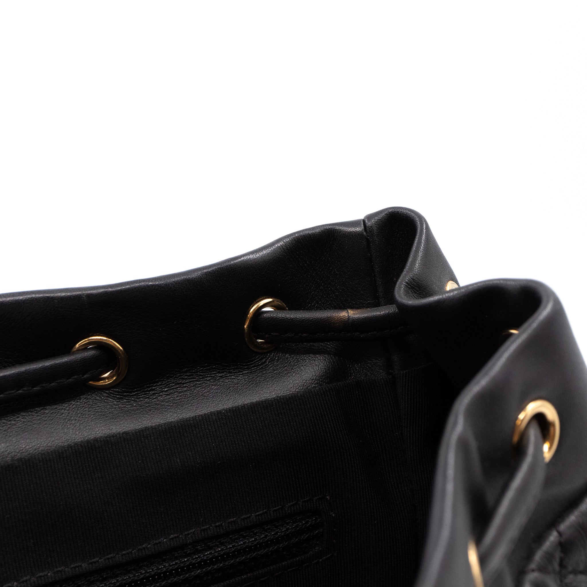 Urban Spirit Backpack Black Quilted Leather