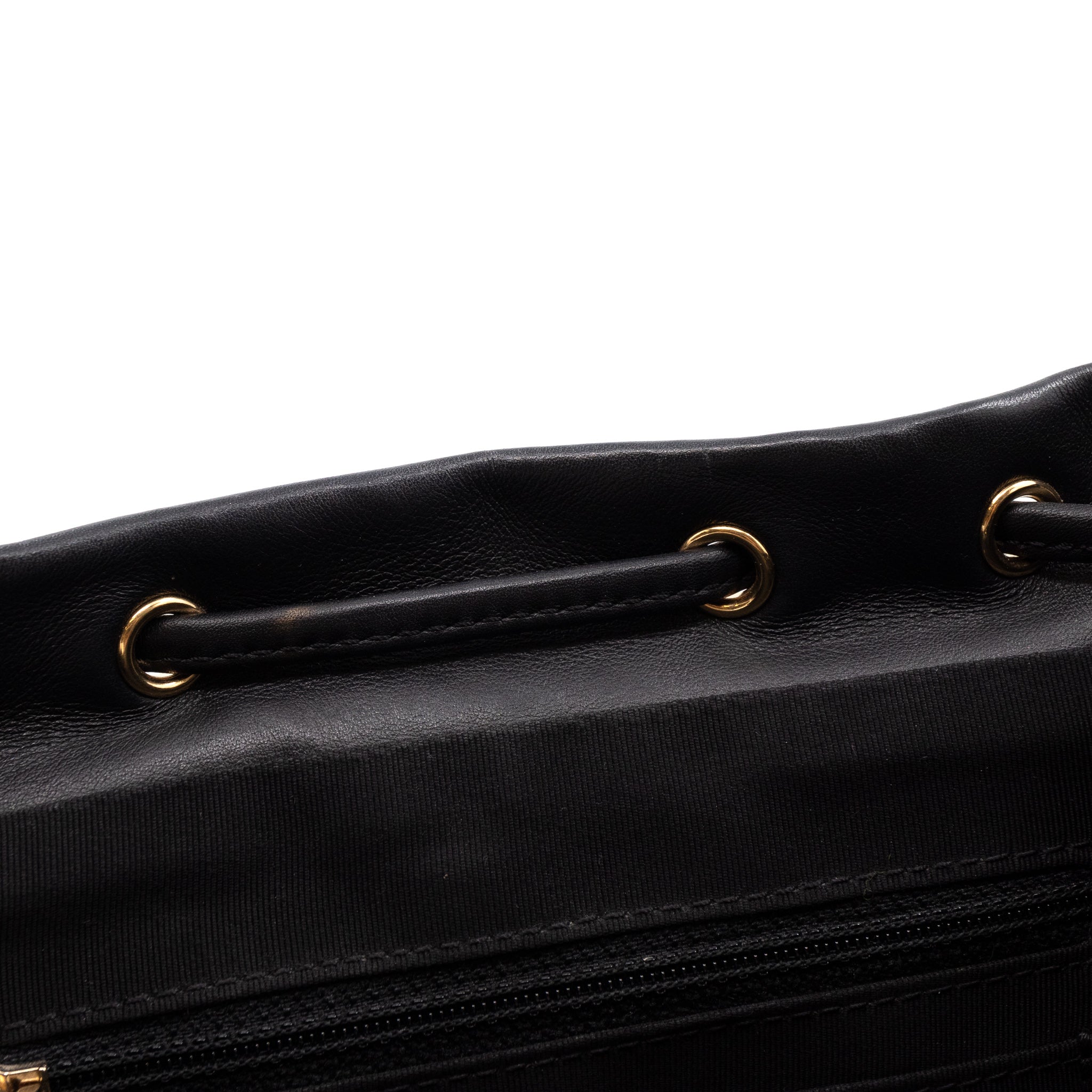 Urban Spirit Backpack Black Quilted Leather