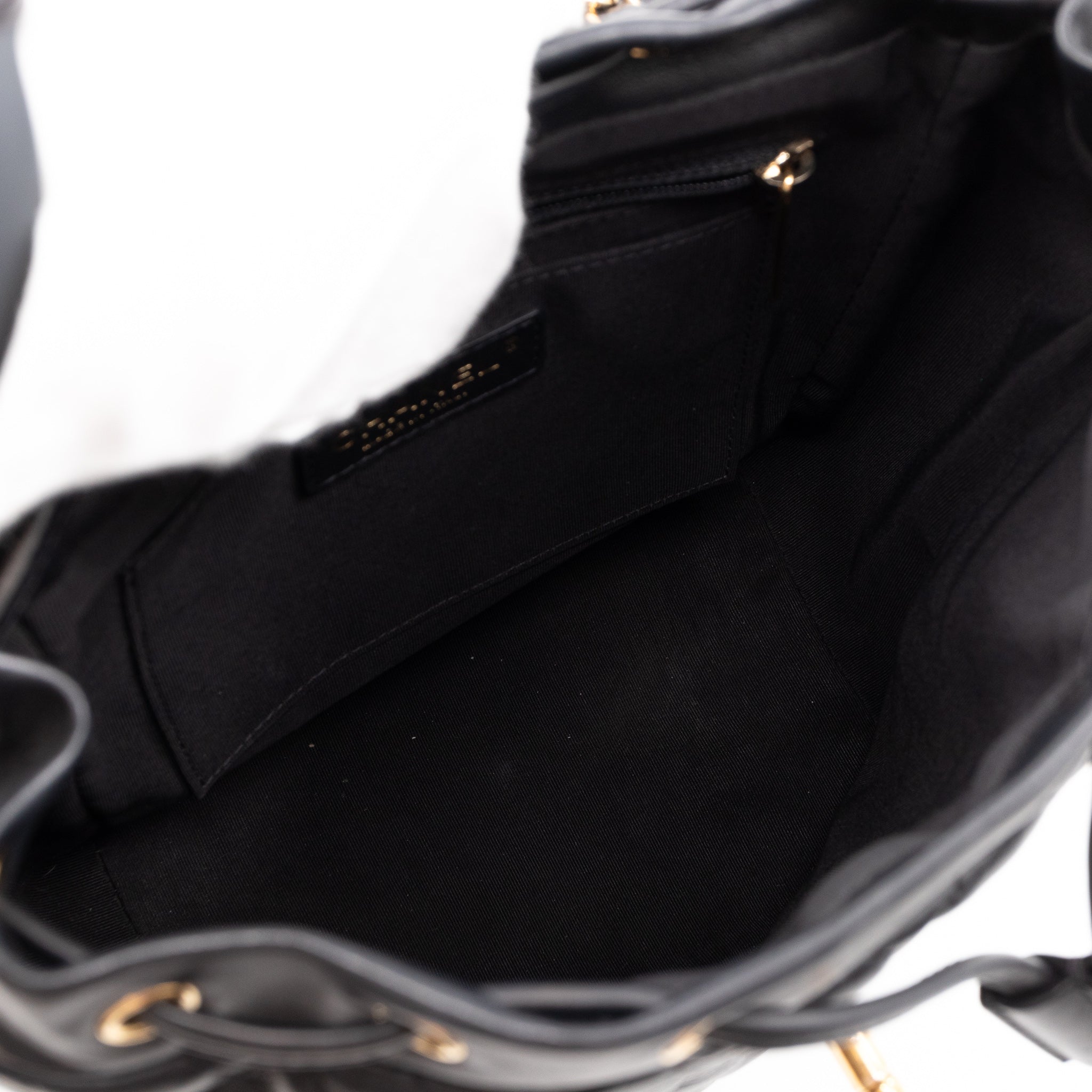 Urban Spirit Backpack Black Quilted Leather