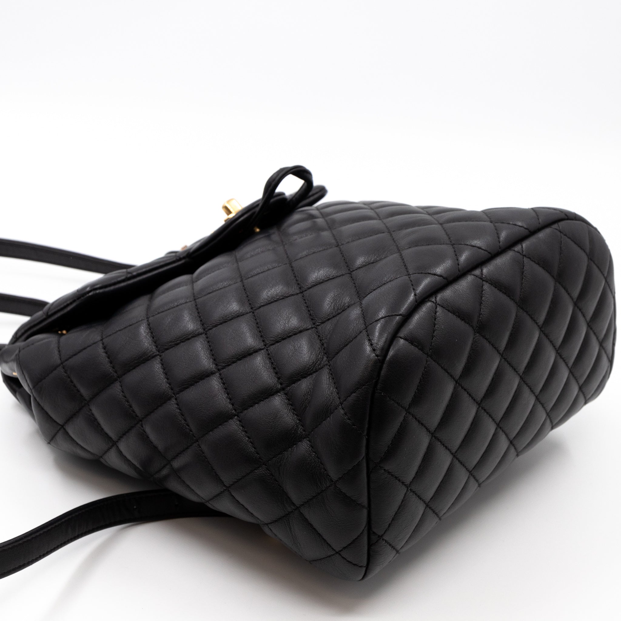 Urban Spirit Backpack Black Quilted Leather