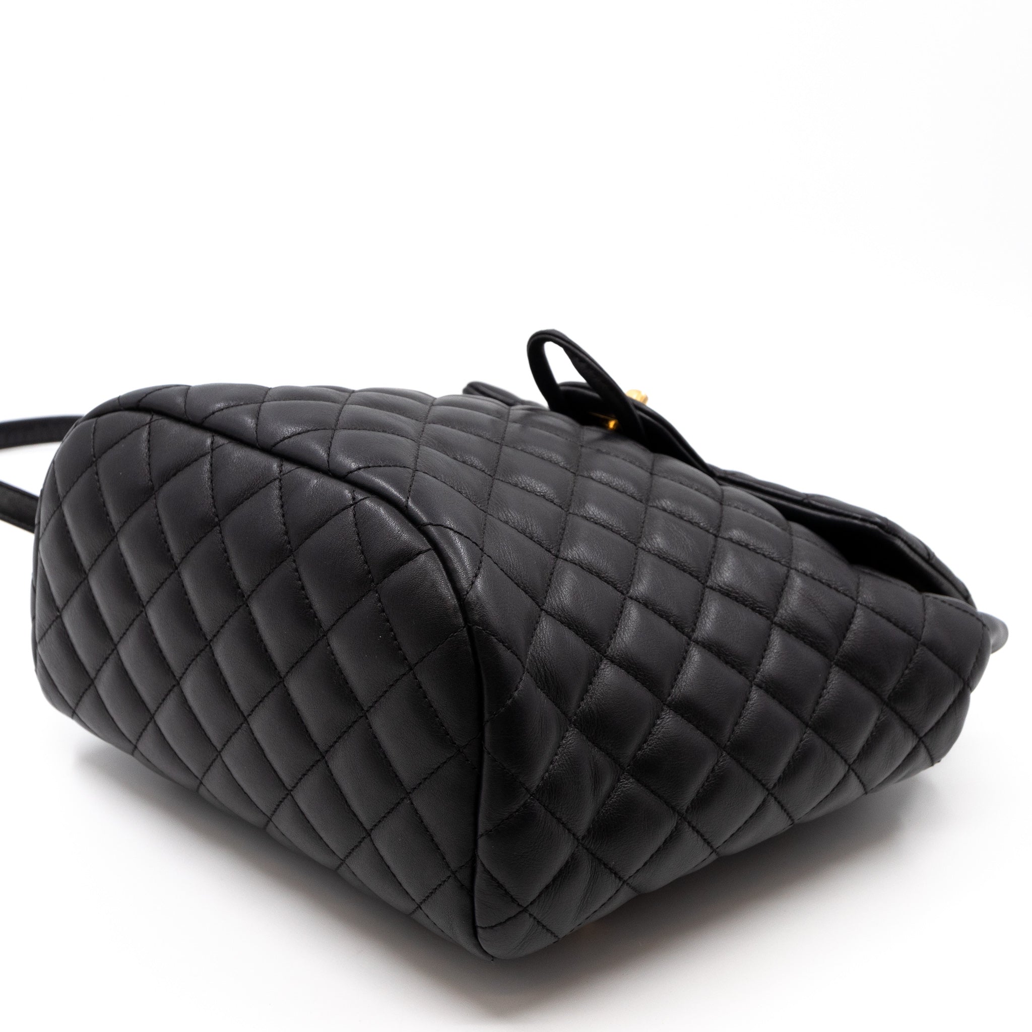 Urban Spirit Backpack Black Quilted Leather