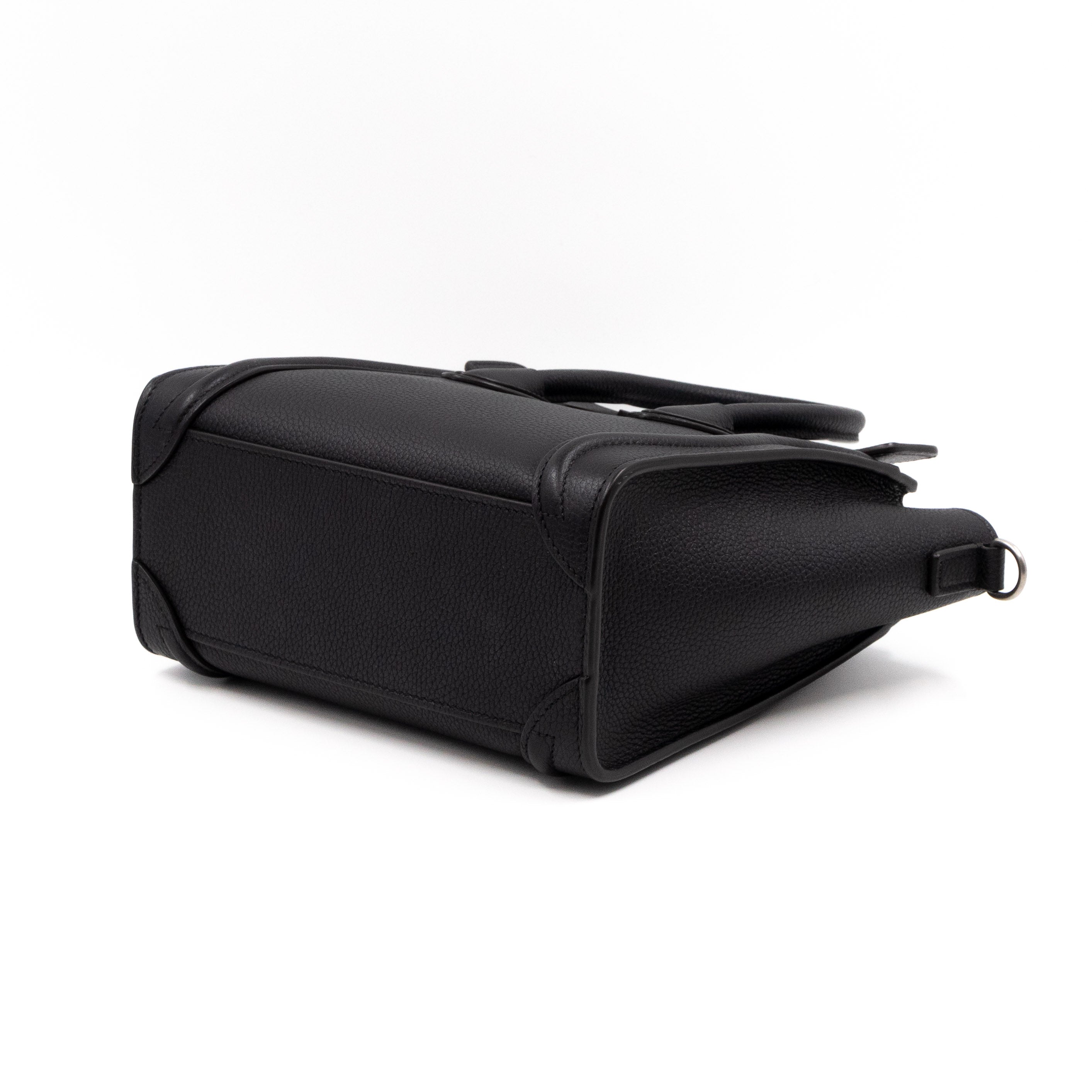 Nano Luggage Black Leather