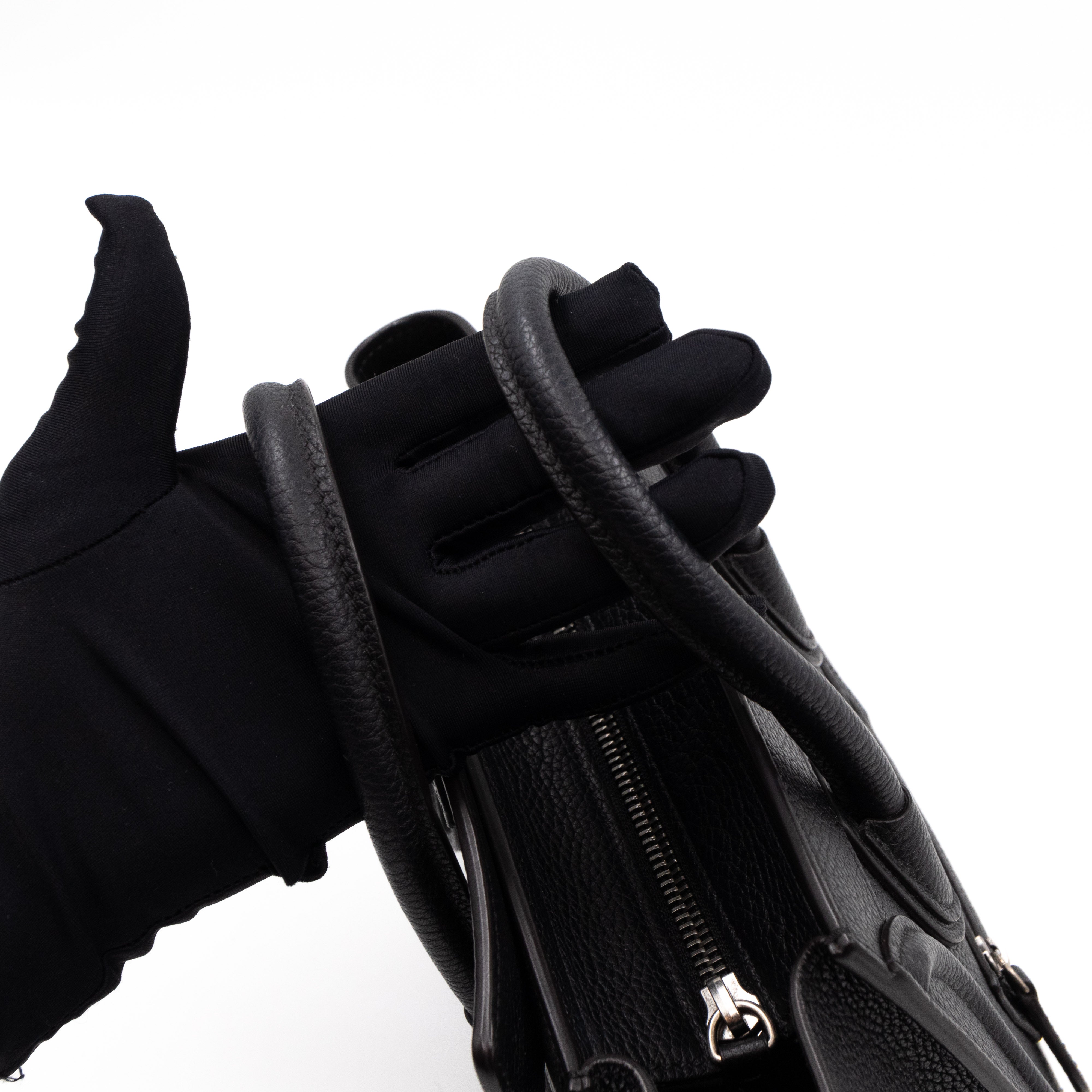 Nano Luggage Black Leather