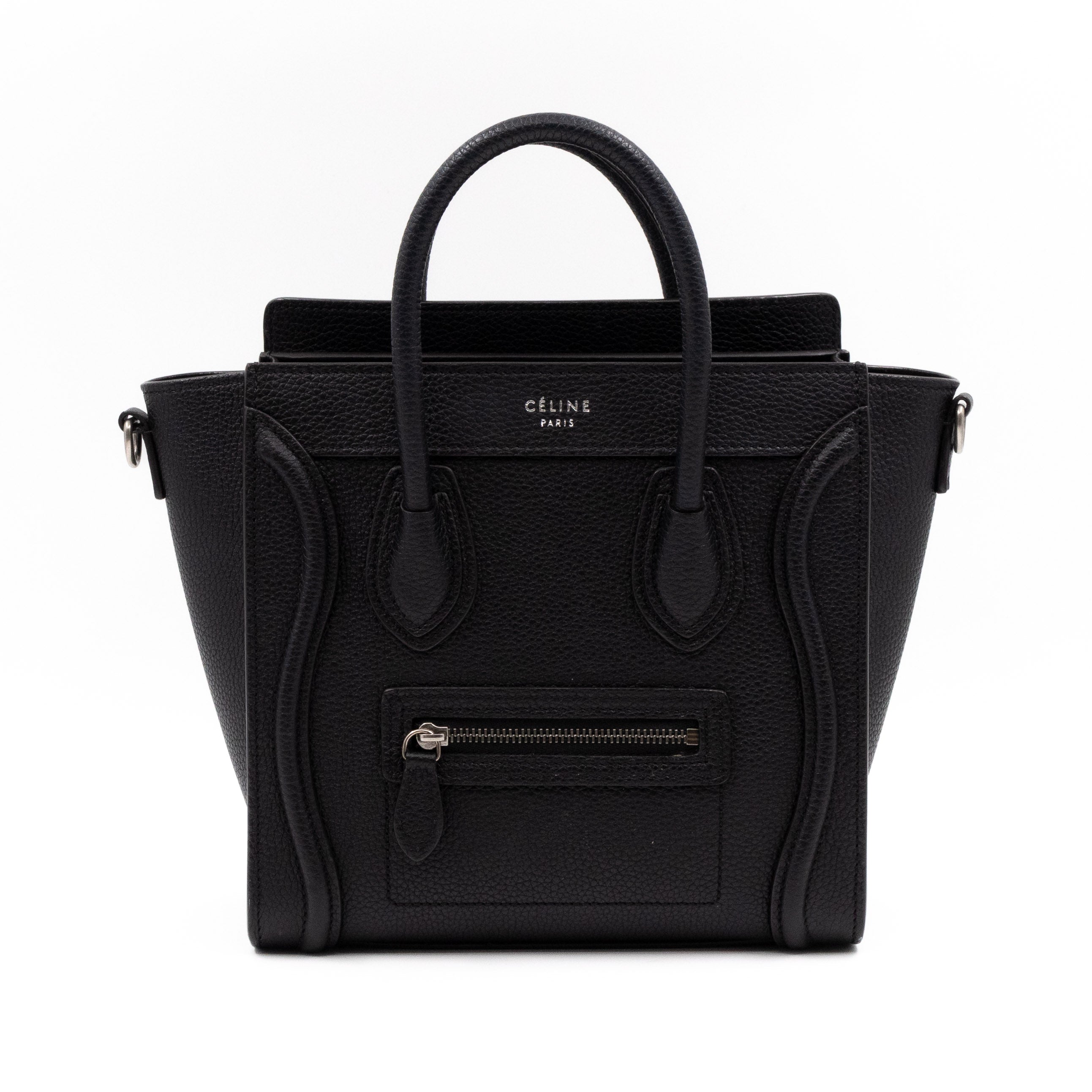 Nano Luggage Black Leather