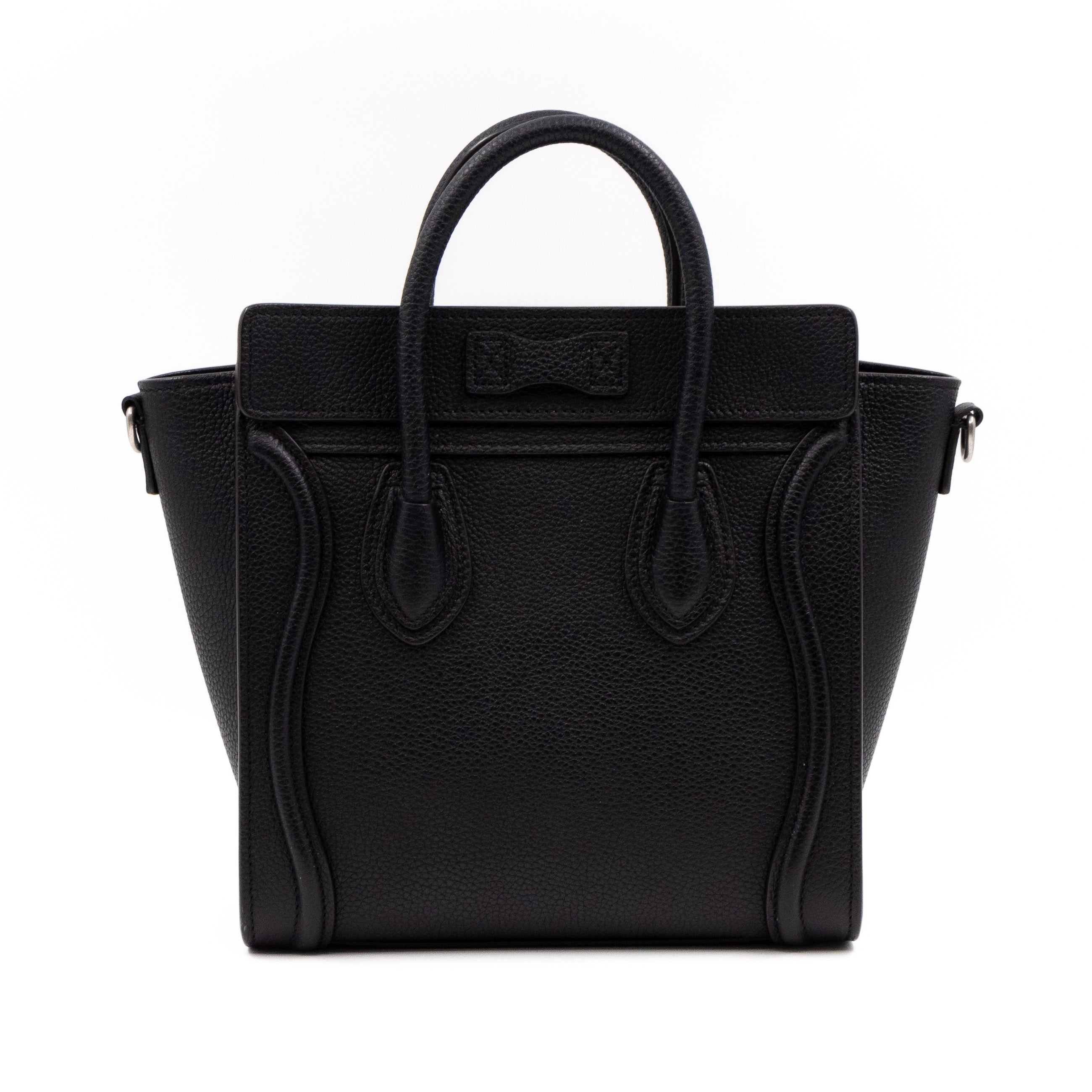 Nano Luggage Black Leather