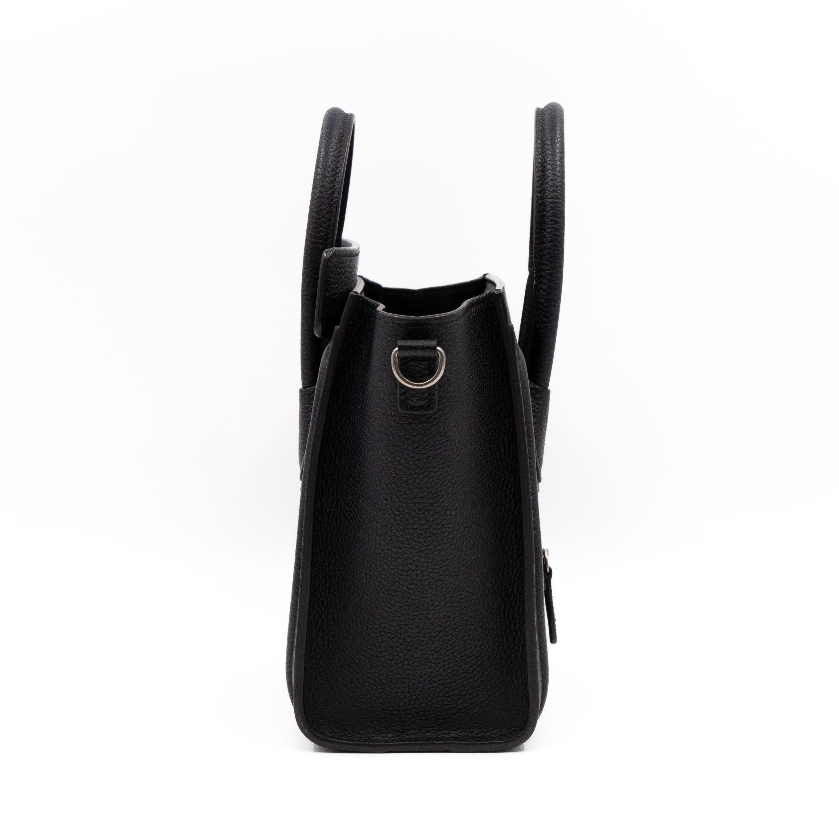 Nano Luggage Black Leather