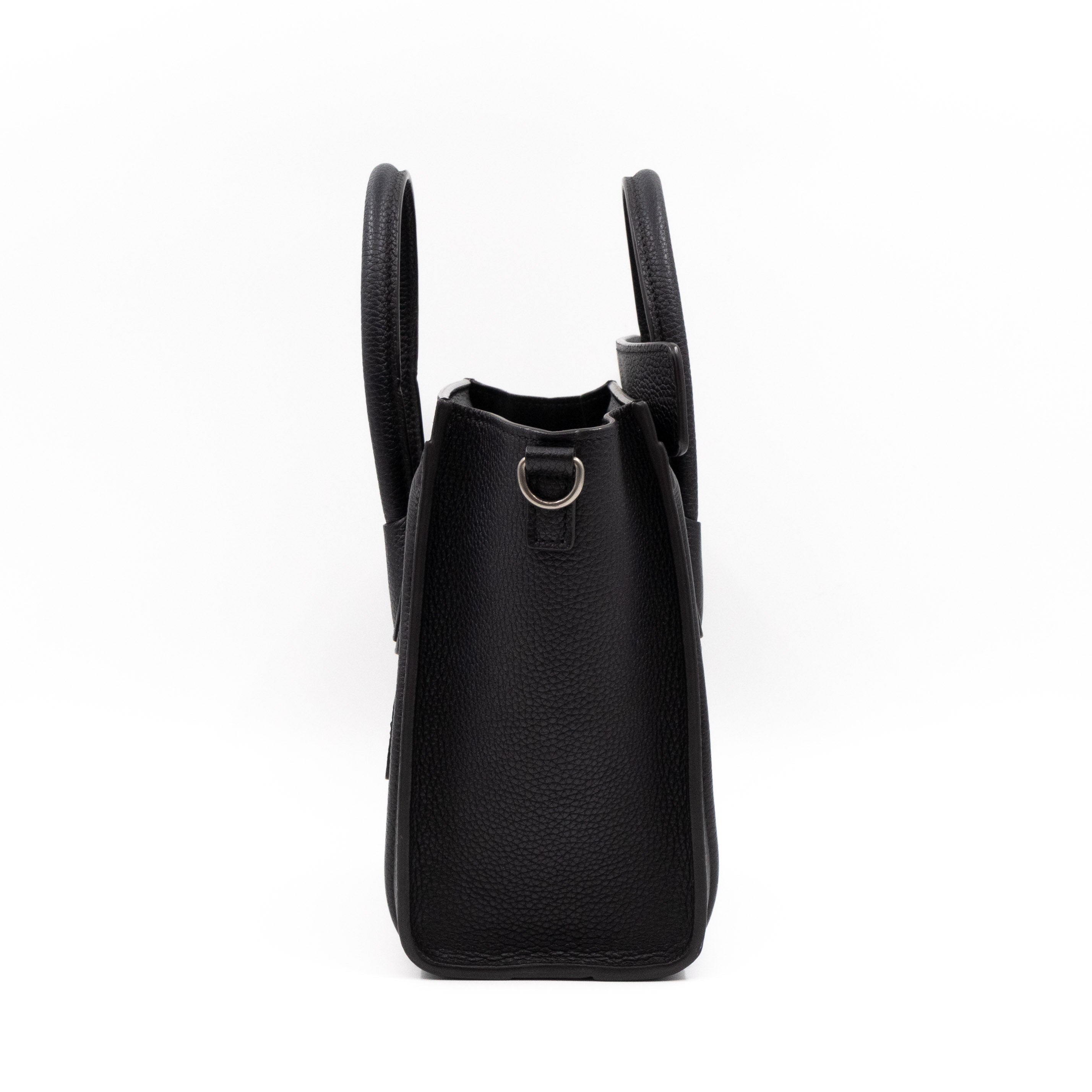 Nano Luggage Black Leather