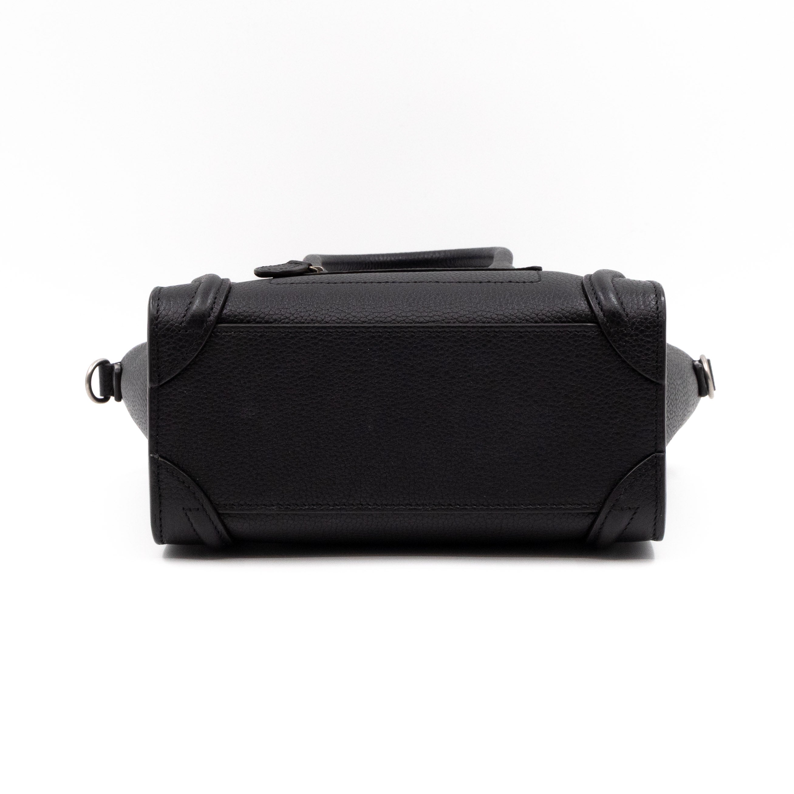 Nano Luggage Black Leather