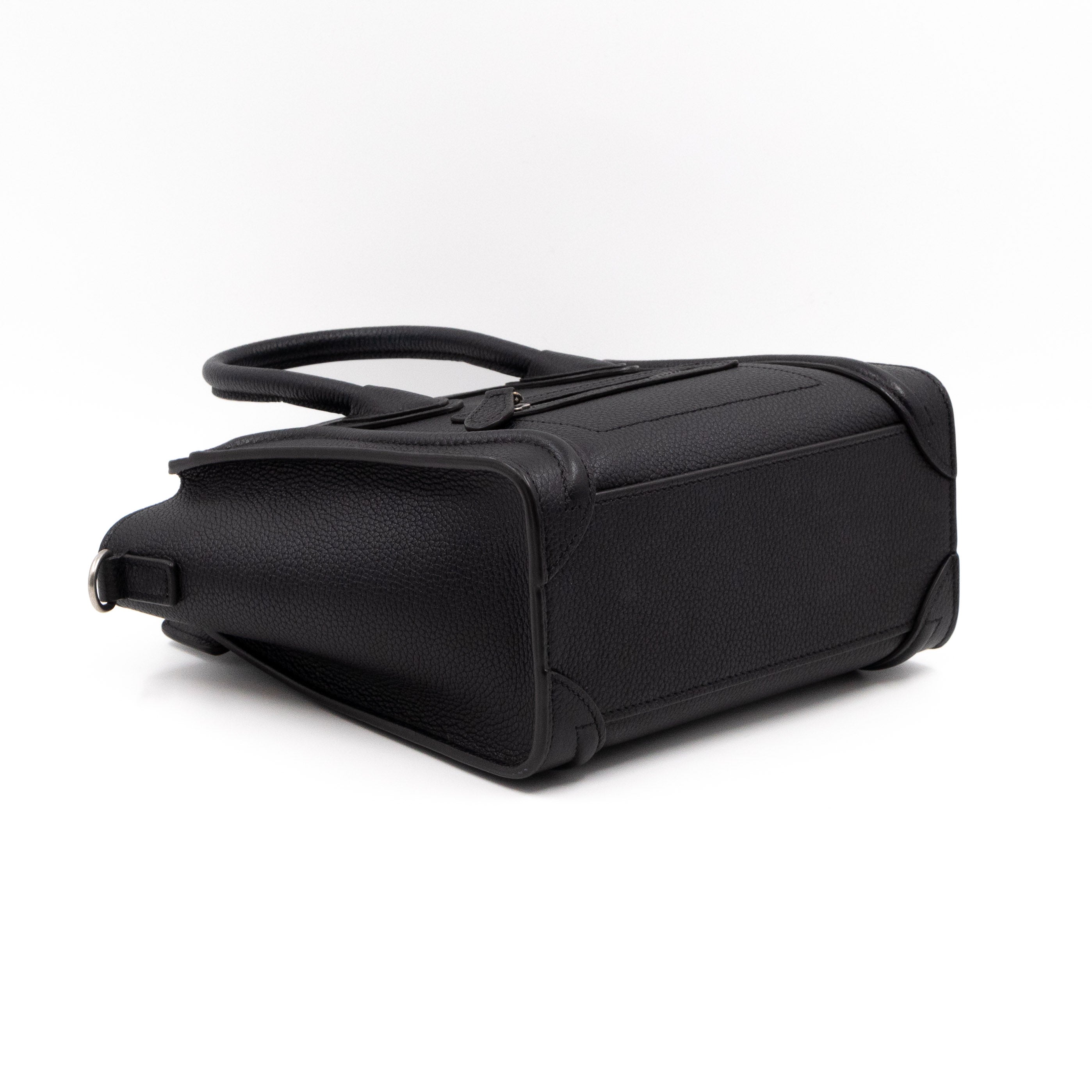 Nano Luggage Black Leather