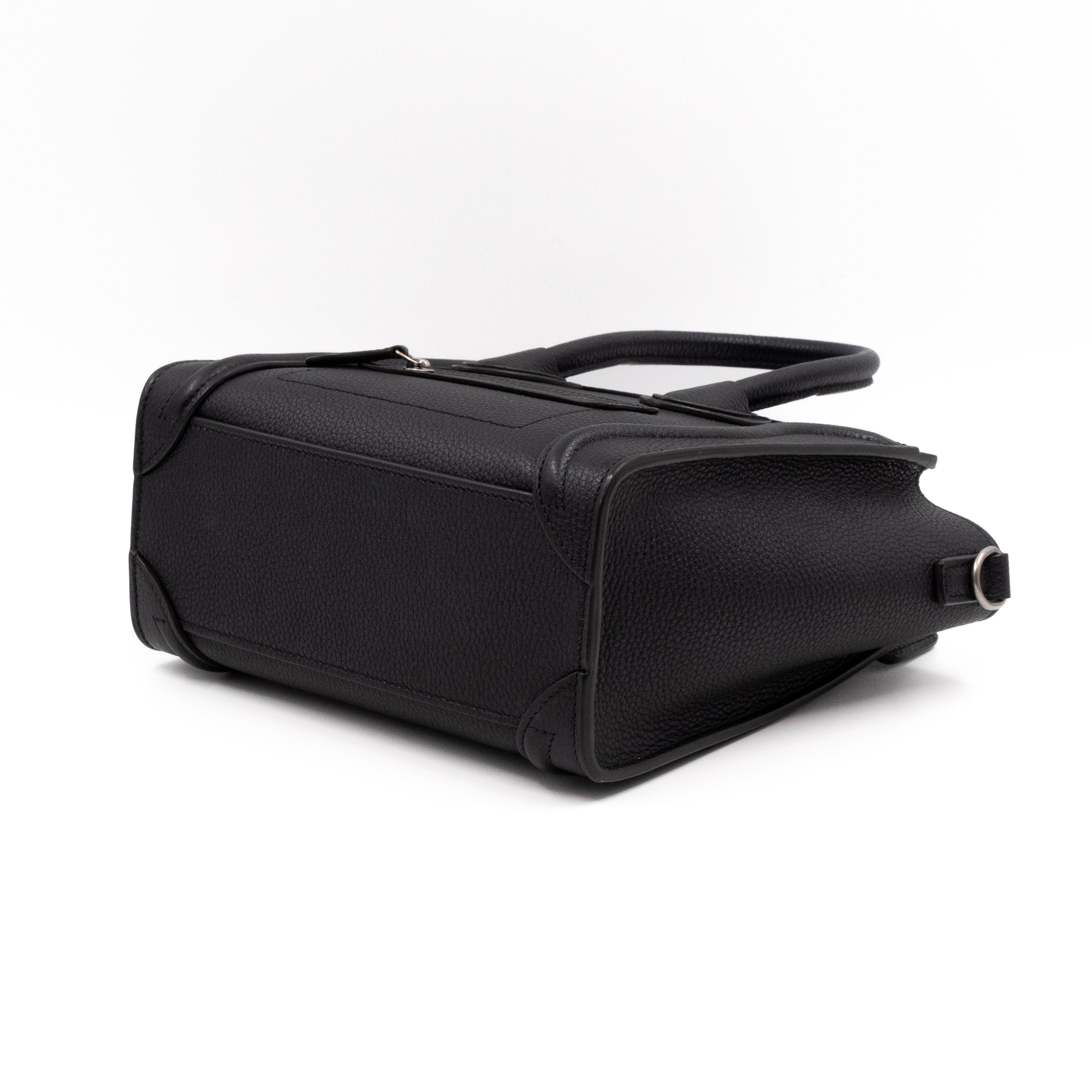 Nano Luggage Black Leather