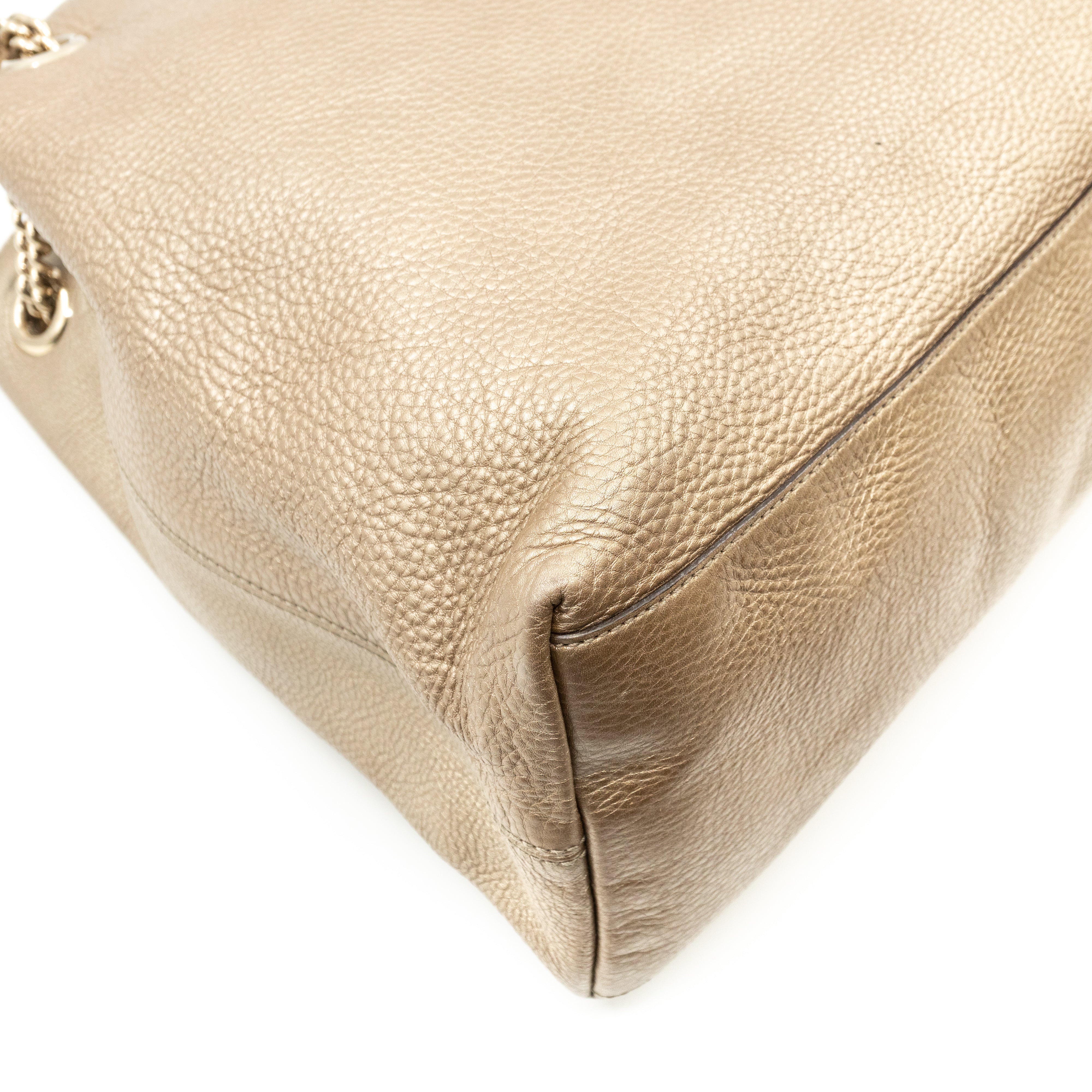 Soho Tassel Chain Large Champagne Leather