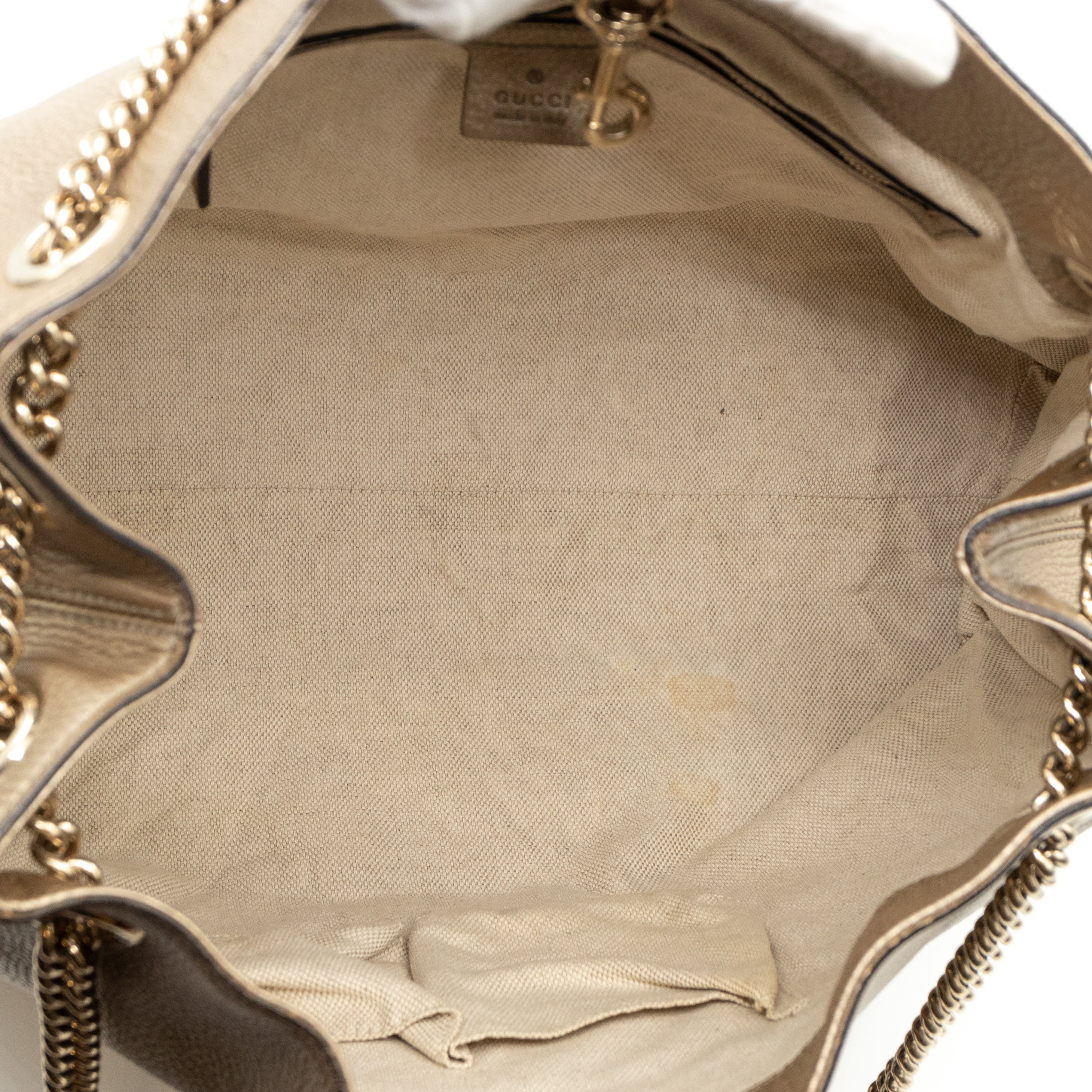 Soho Tassel Chain Large Champagne Leather