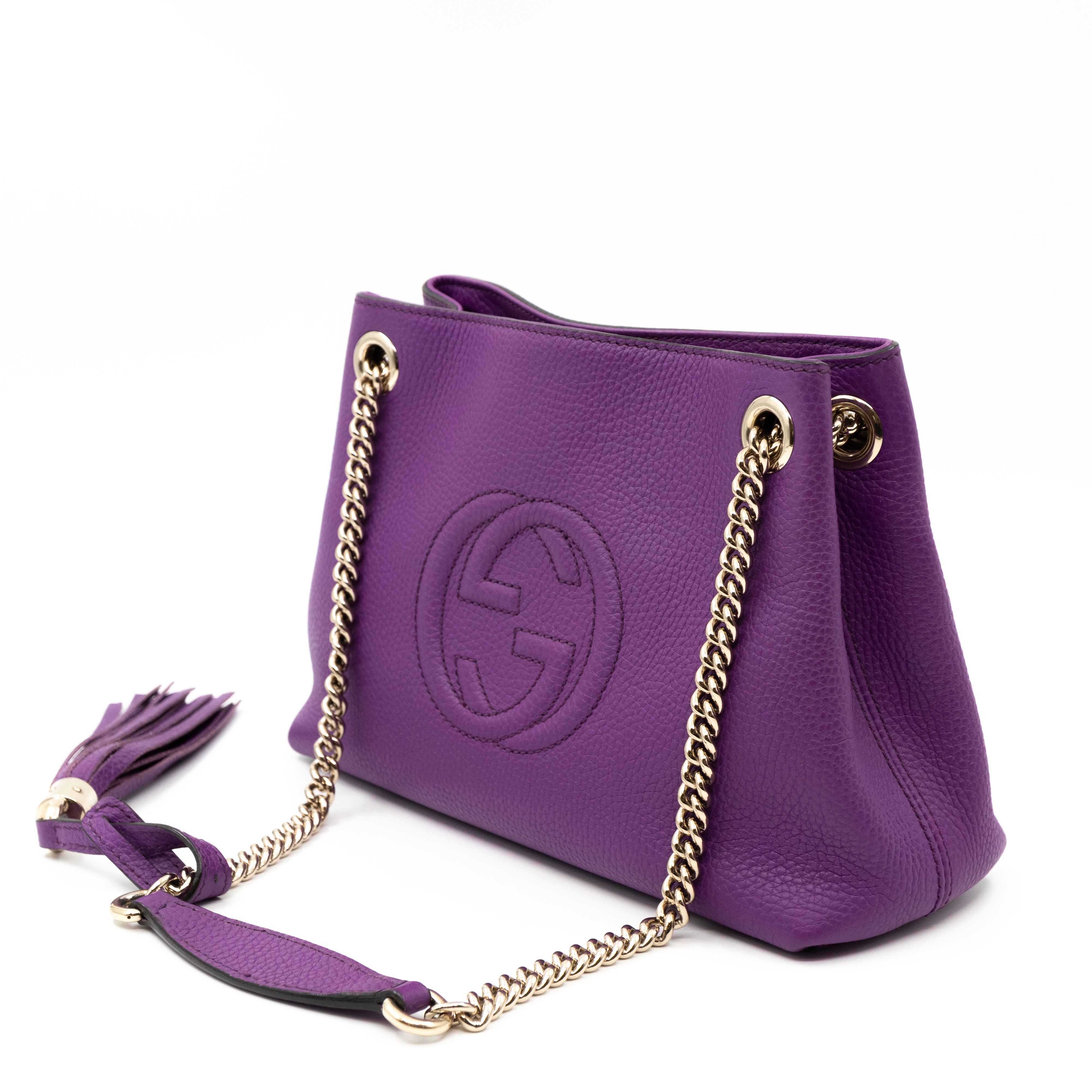 Mini Soho Chain Purple Leather