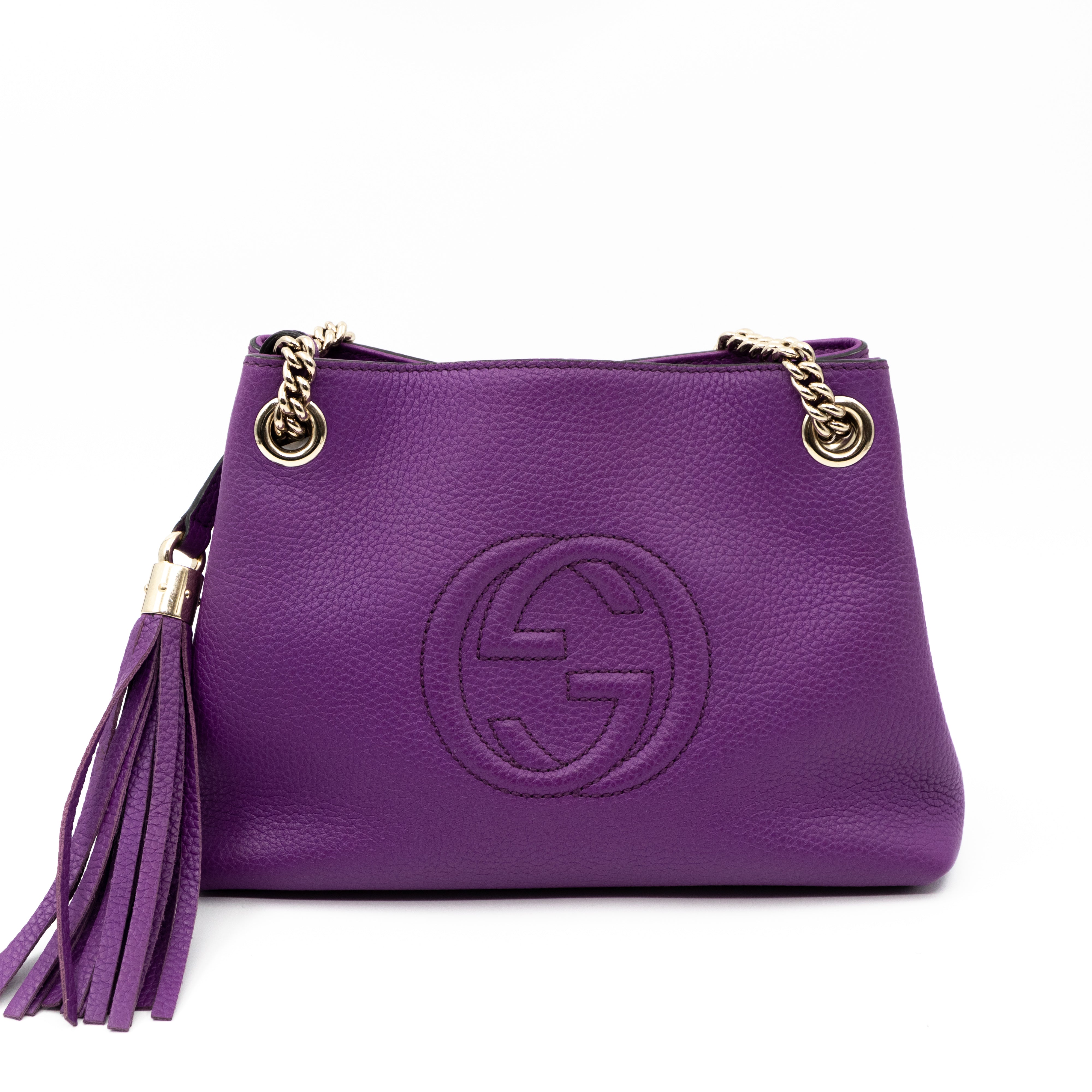 Mini Soho Chain Purple Leather