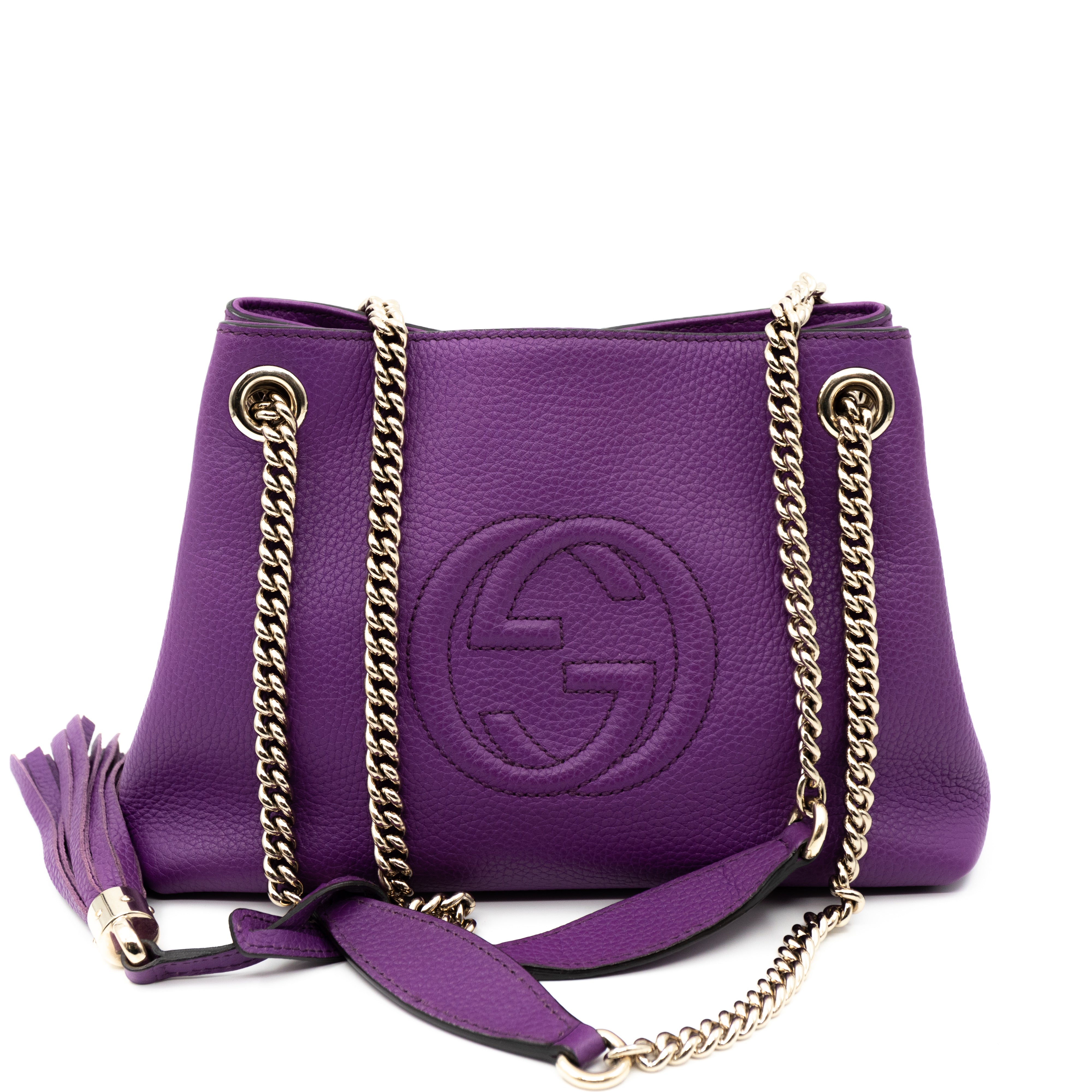 Mini Soho Chain Purple Leather