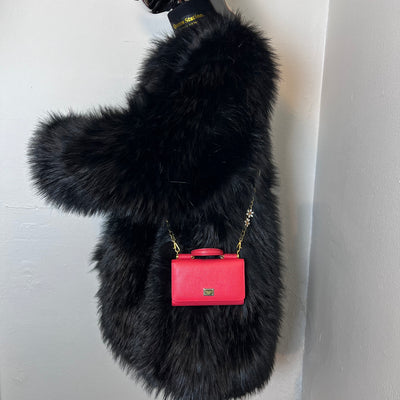 Sicily Von Belt Bag with Crystal Chain Pink Leather