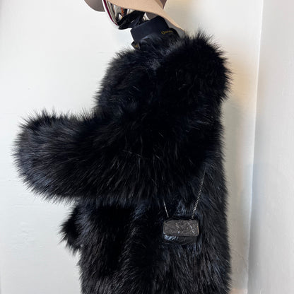 Niki Airpod Case Black Crinkled Leather