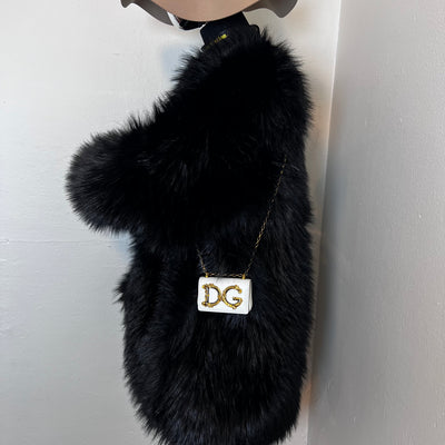 DG Girls Micro Bag White Leather