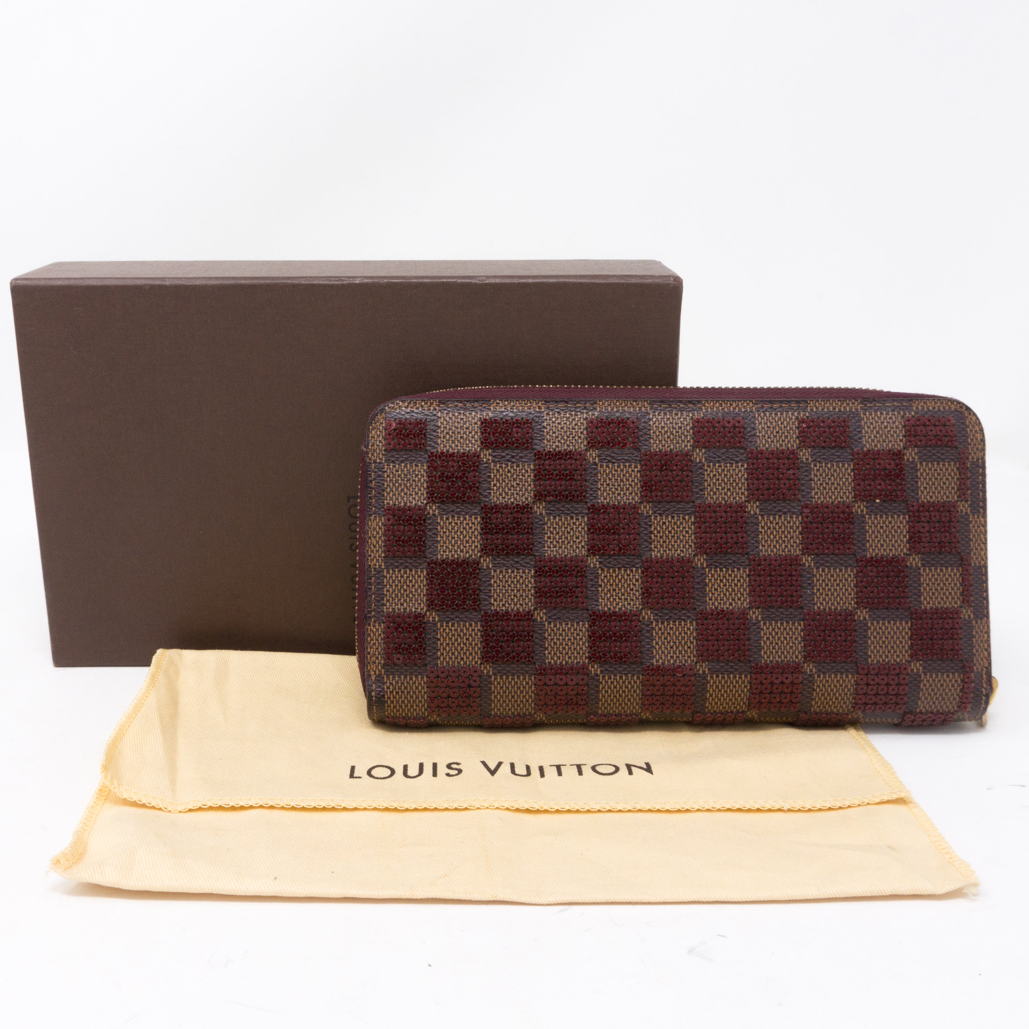 Zippy Wallet Damier Paillettes Red