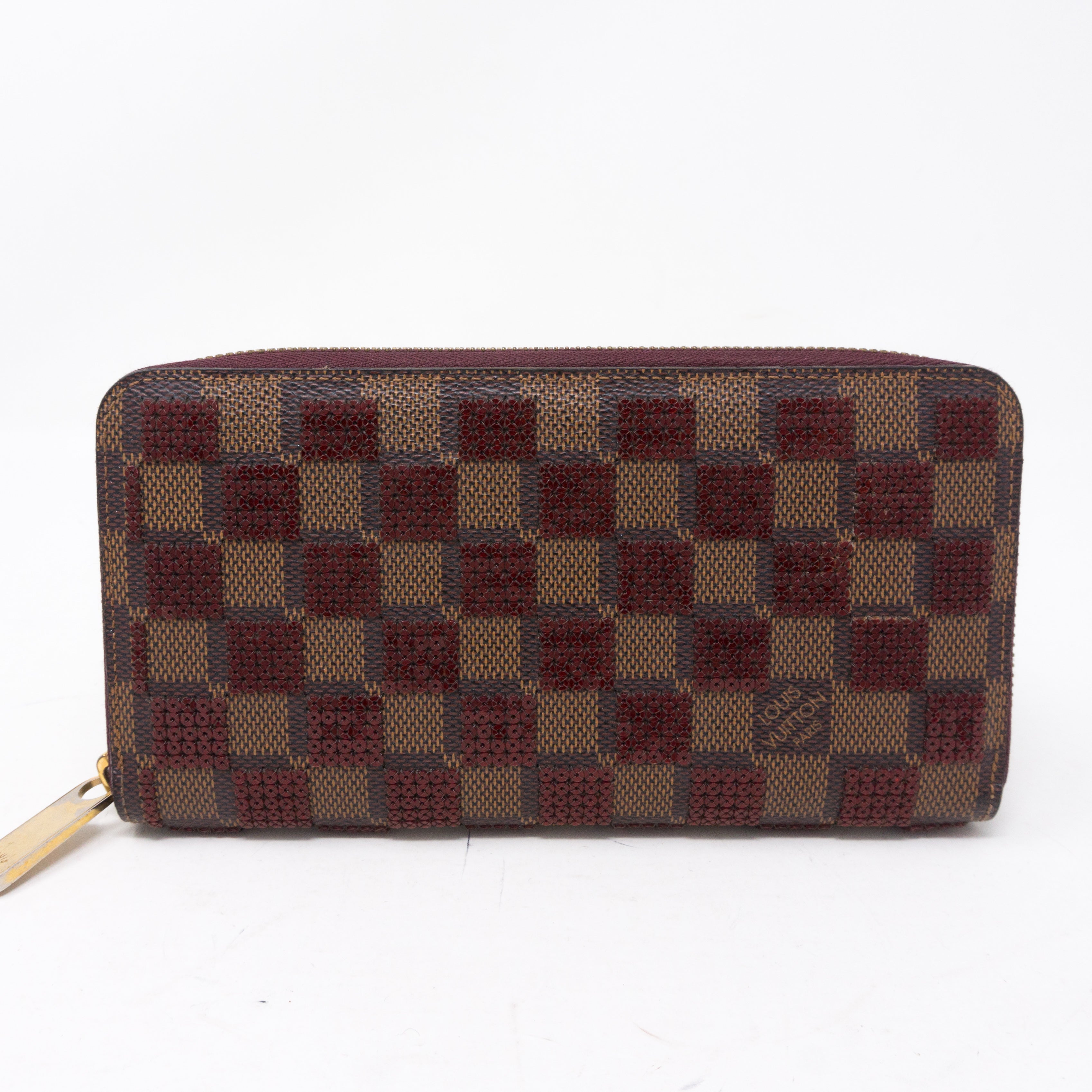 Zippy Wallet Damier Paillettes Red