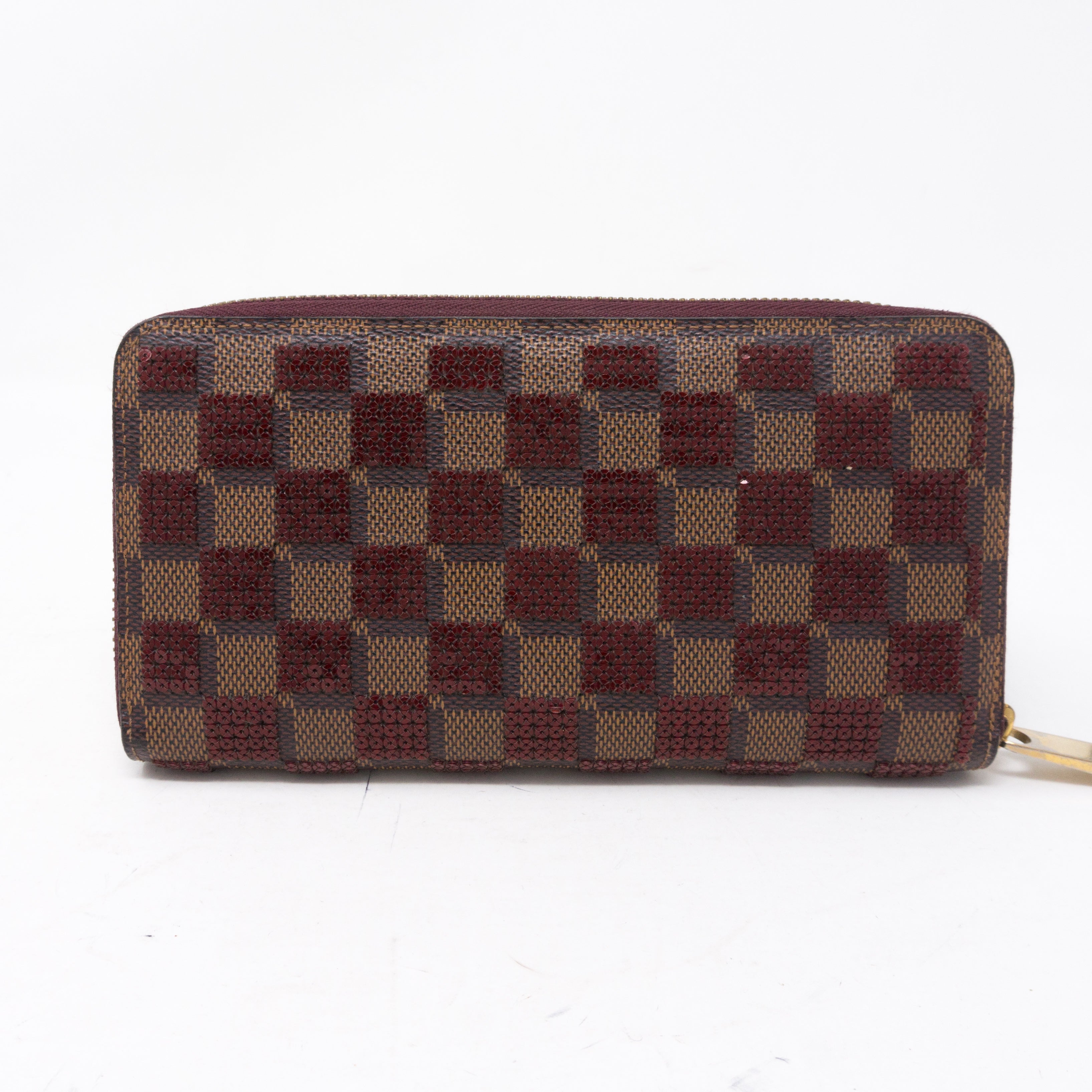 Zippy Wallet Damier Paillettes Red
